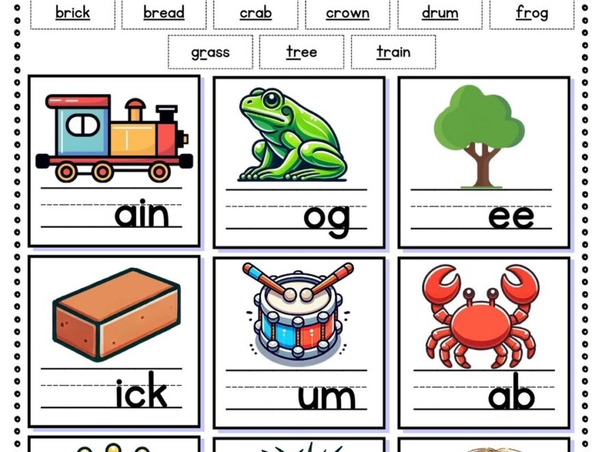 Free R Blend Worksheets Teach Prints