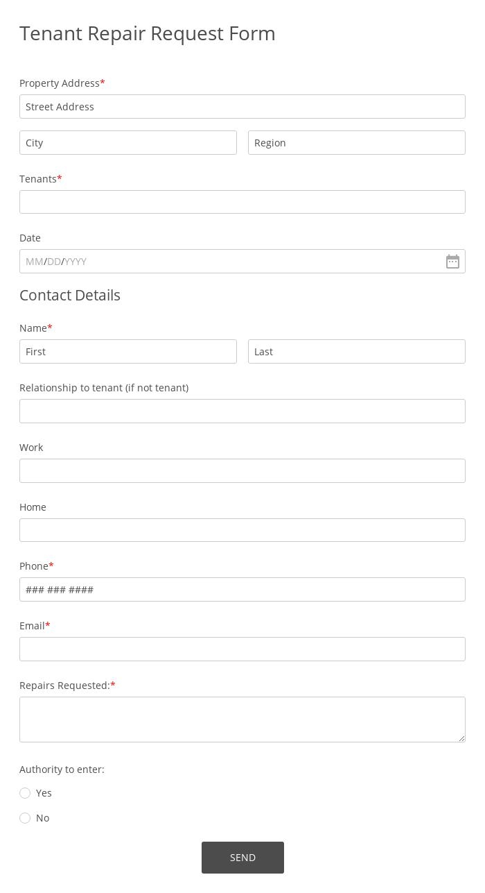 Free Real Estate Form Templates 123FormBuilder