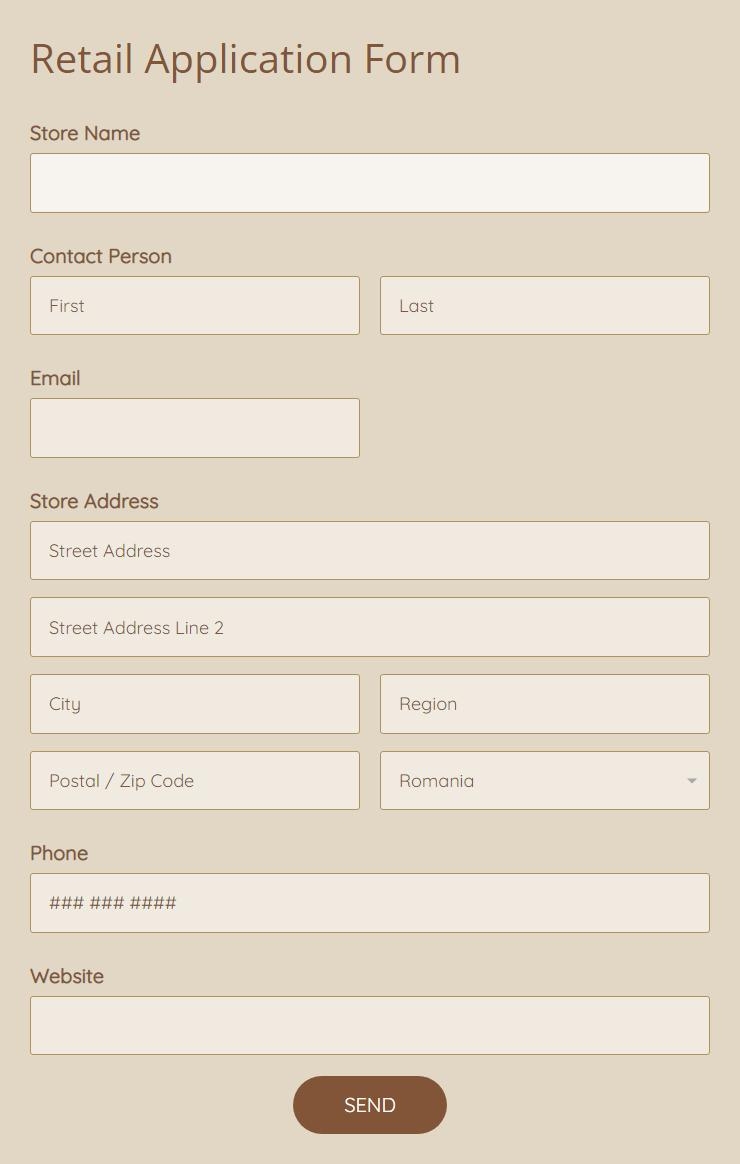 Free Retail Application Form Template 123FormBuilder Worksheets Library
