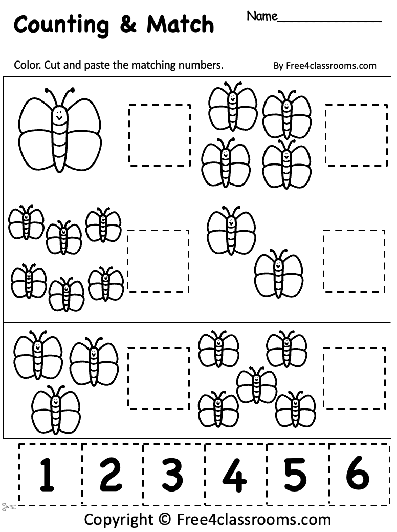 Free Printable Worksheets For Pre K Numbers