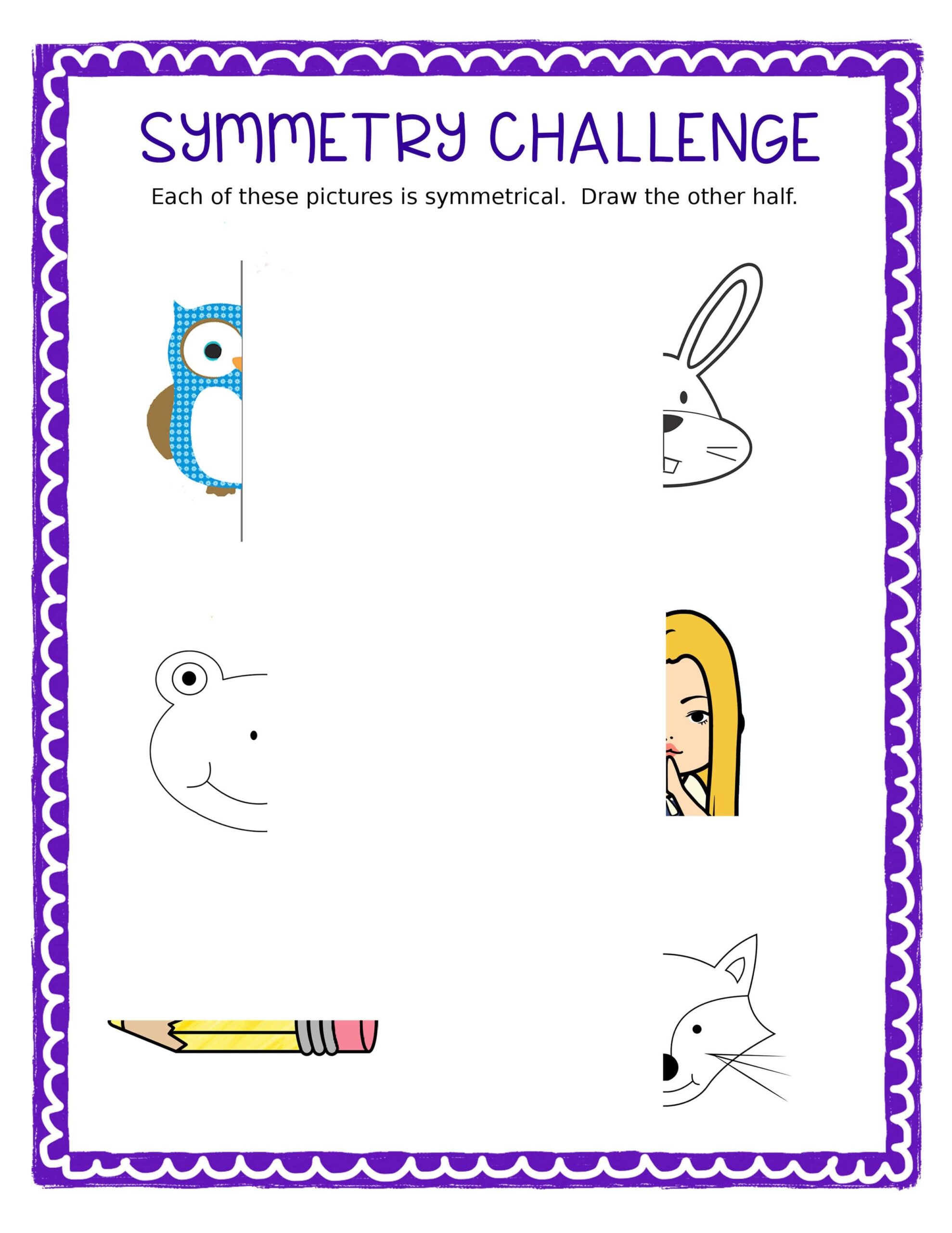 Free Symmetry Challenge Sheet 
