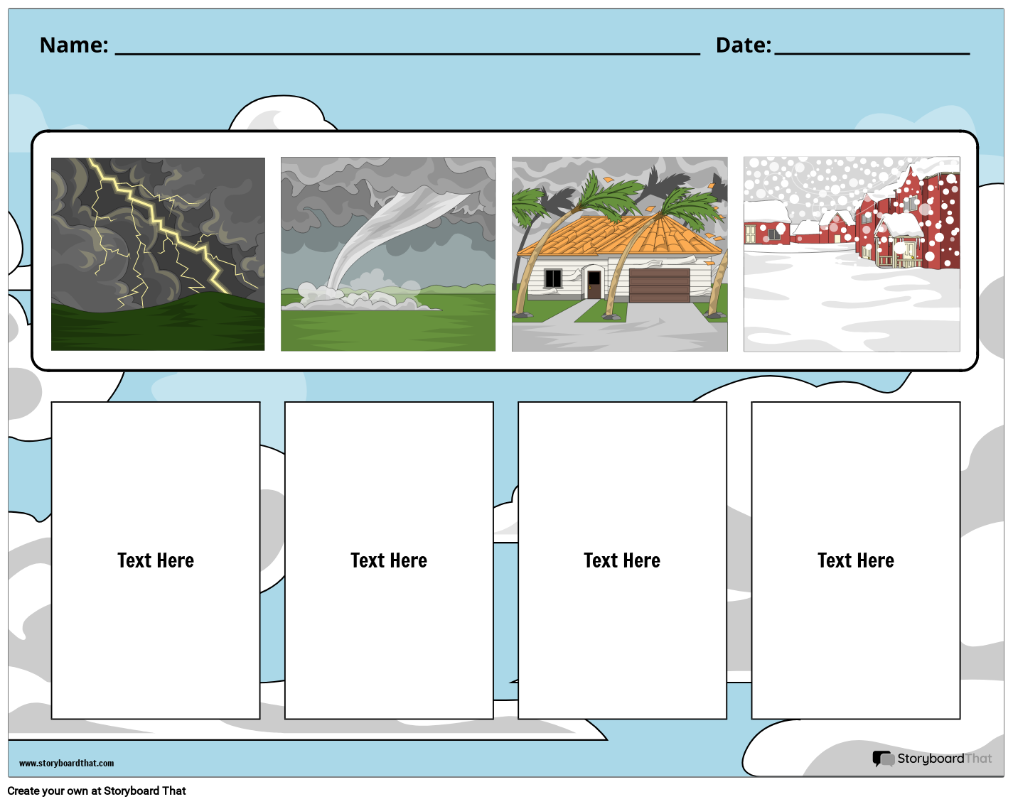 Free Weather Worksheets For Kids Storyboard That