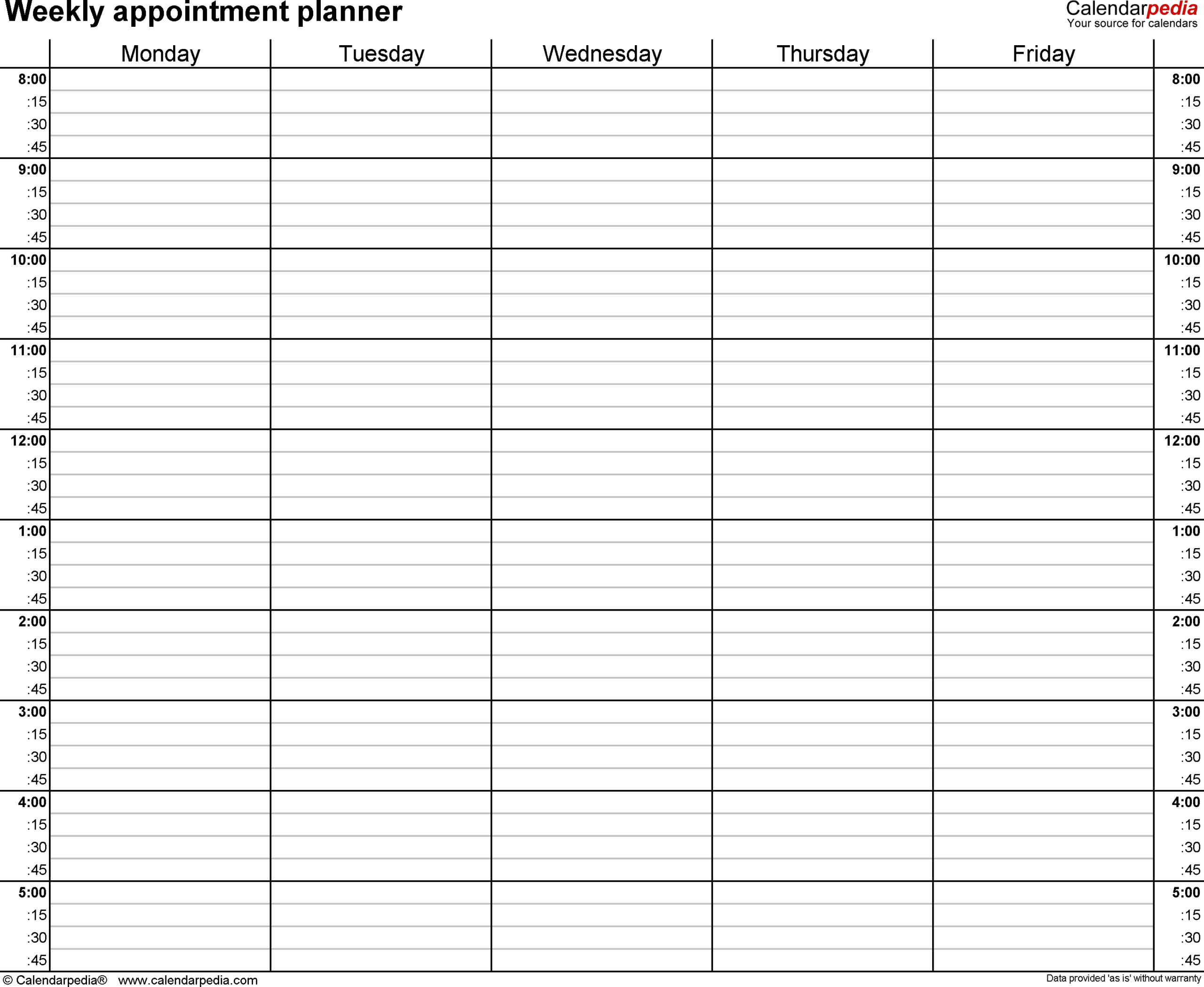 Free Weekly Planners In PDF Format 20 Templates