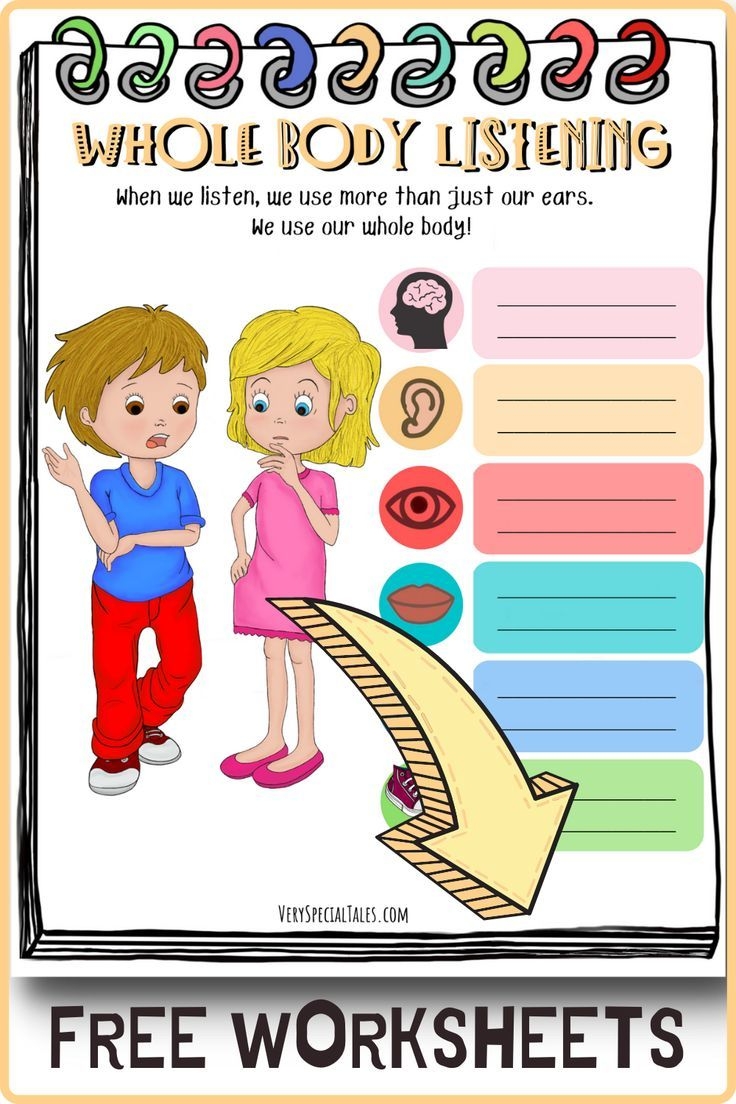 Free Whole Body Listening Worksheets