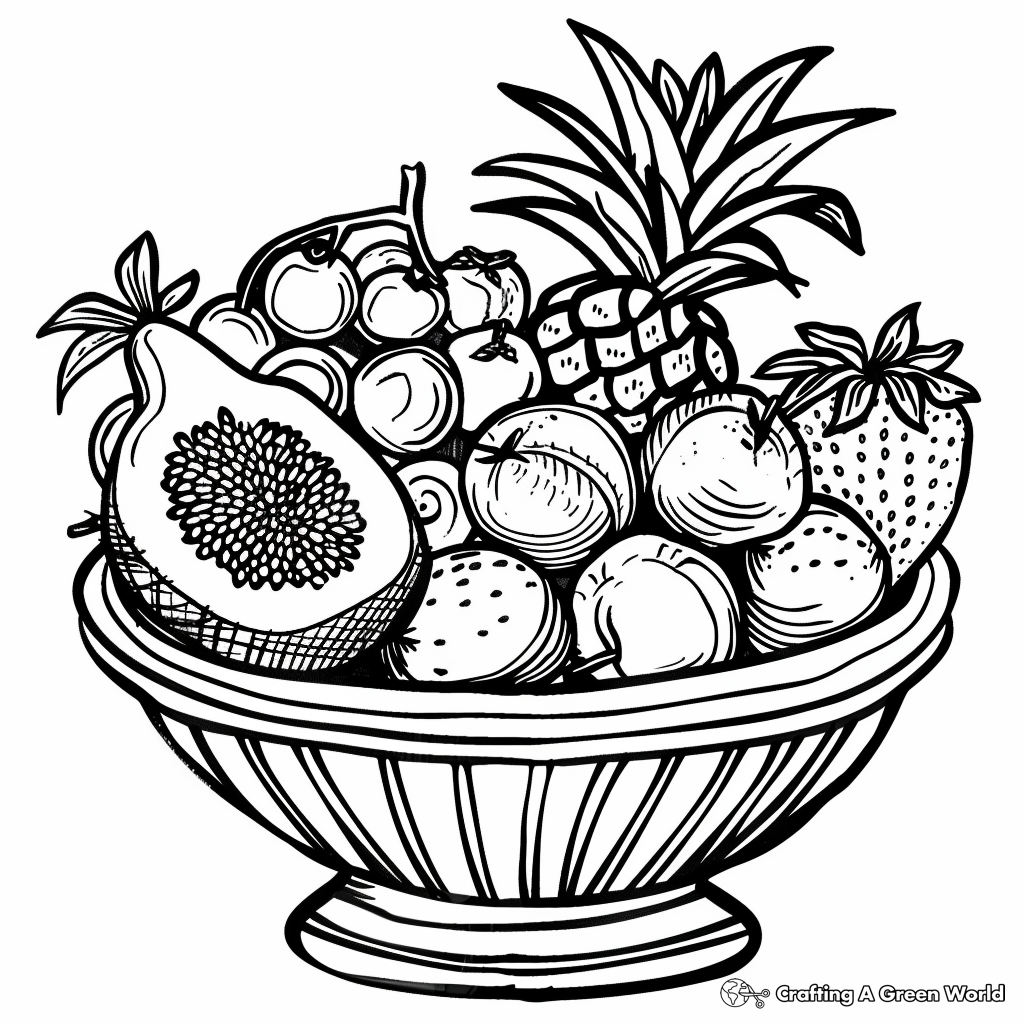 Still Life Fruit Bowl Template Printable