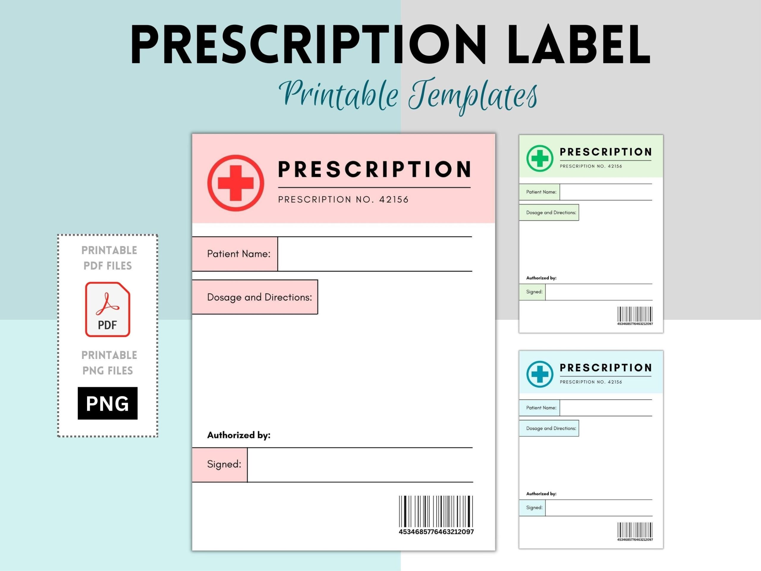 Printable Prescription Label Template