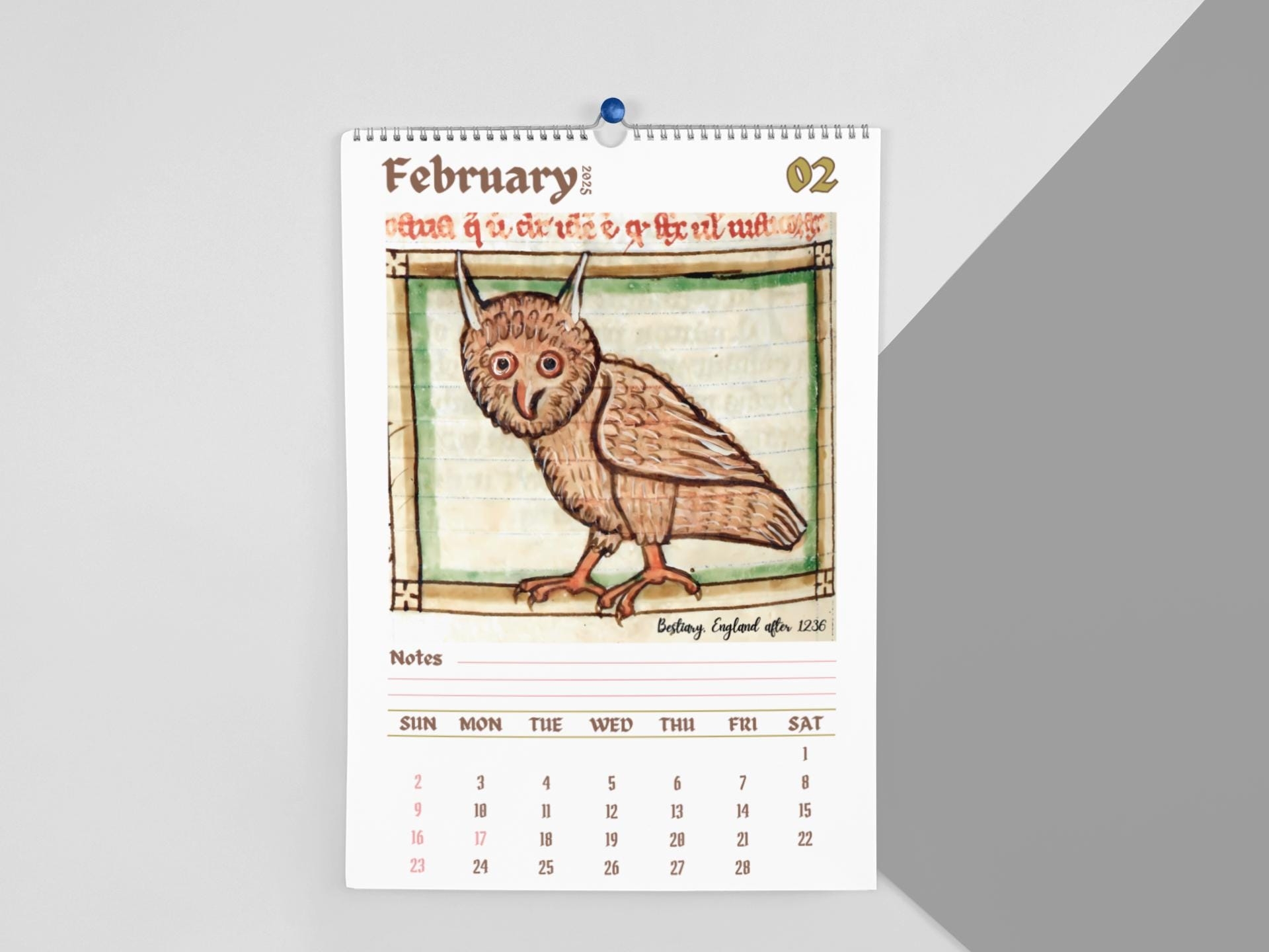 Owl Calendar 2025 Printable