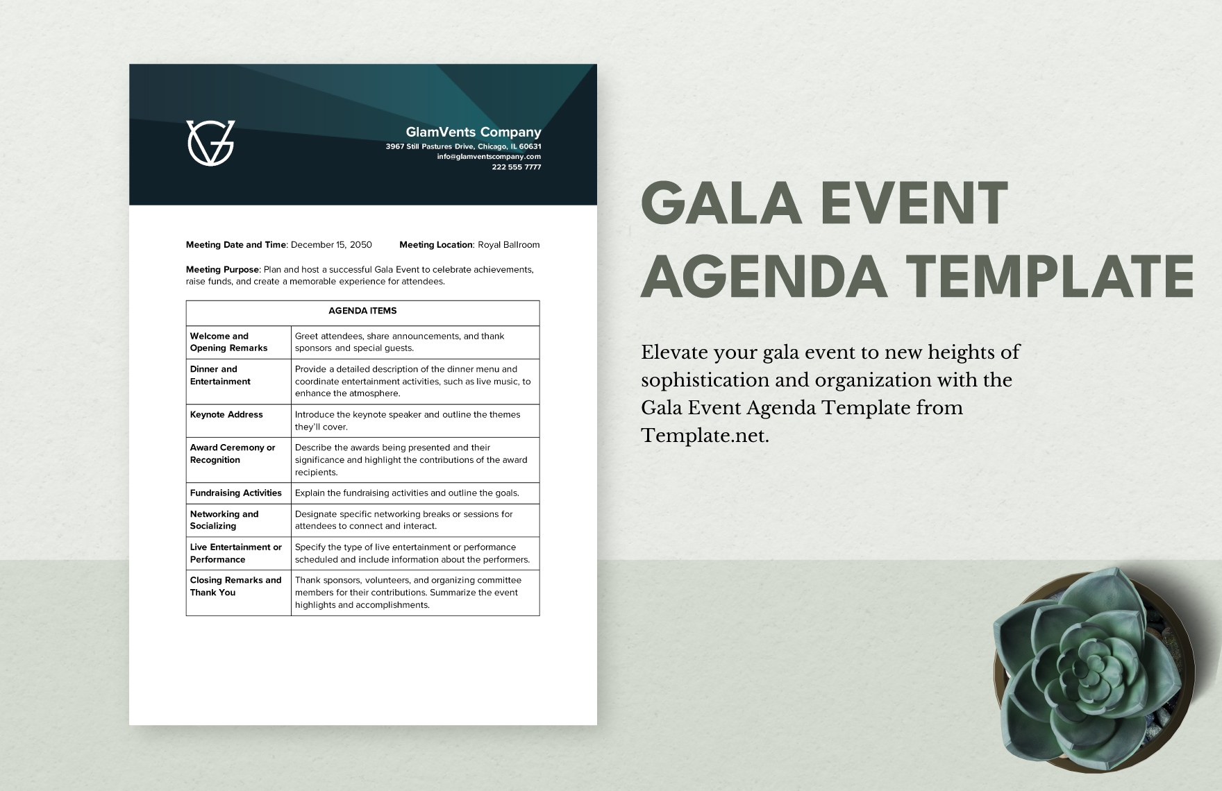 Gala Event Agenda Template In Word PDF Google Docs Download Template 
