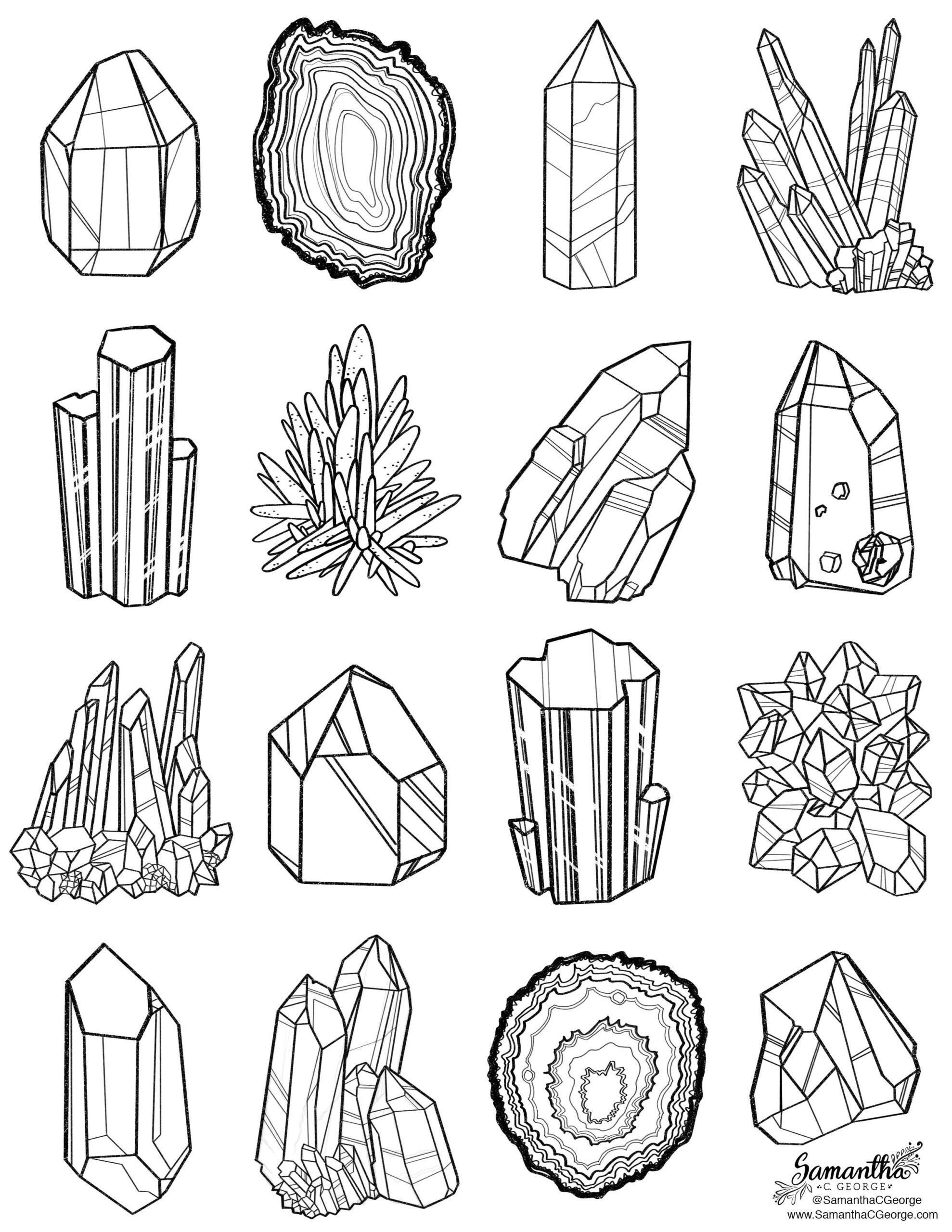 Gem Coloring Page Samantha C George