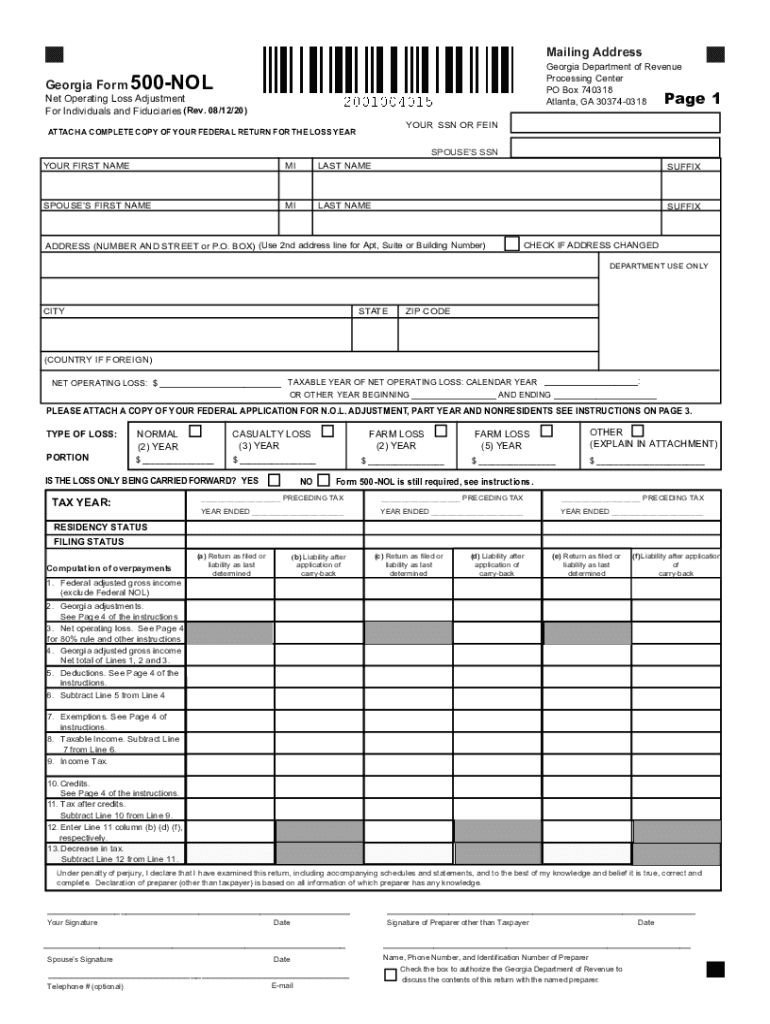 Georgia Department Of Revenue Mailing Address Fill Out Sign Online DocHub