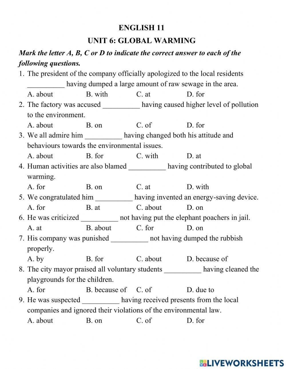 Grade 11 English Worksheet 01 Moratu Maha Vidyalaya Worksheets Library