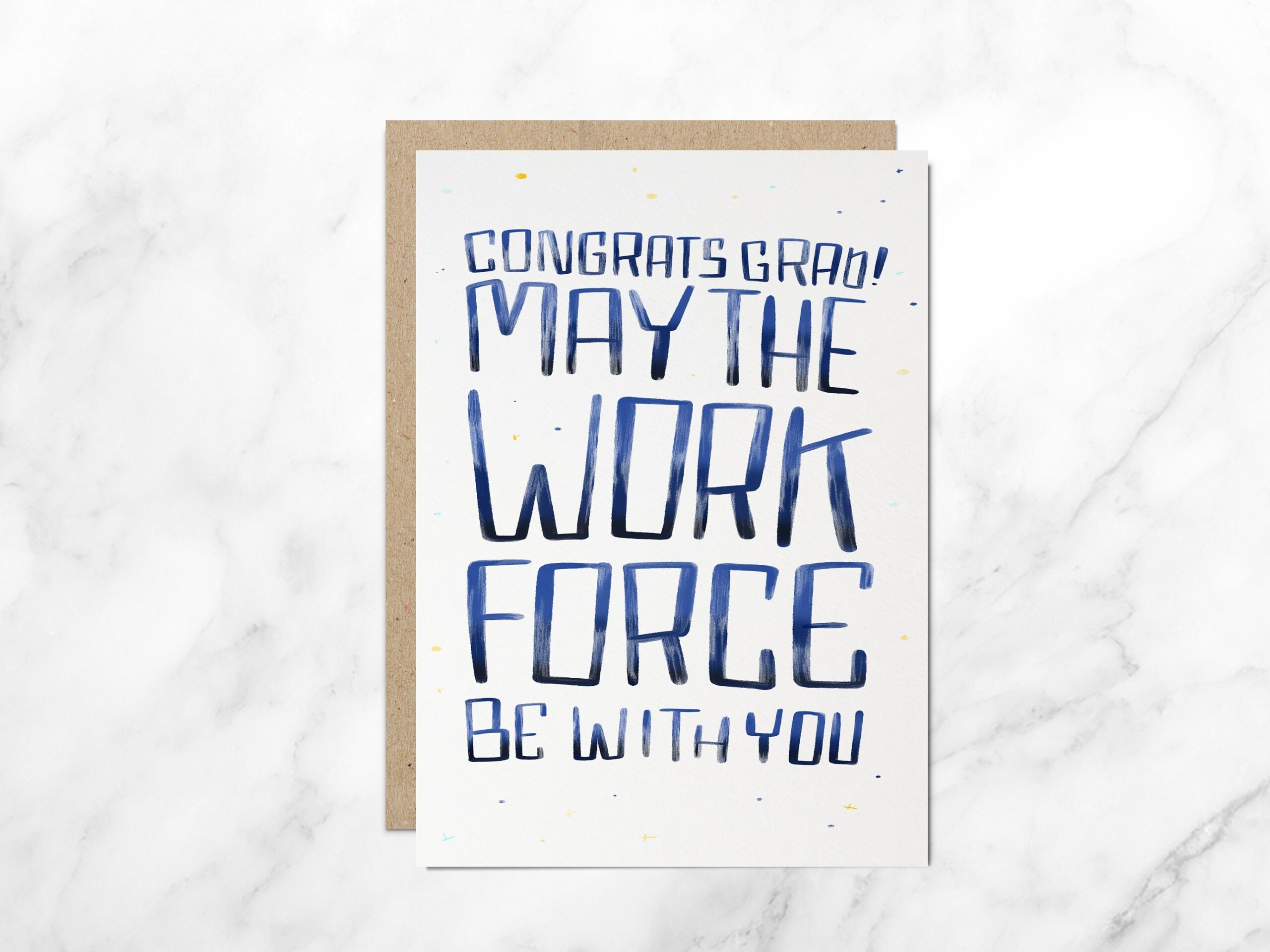 Graduation Card Star Wars Grad Card May The Work Force Be With You Card Etsy