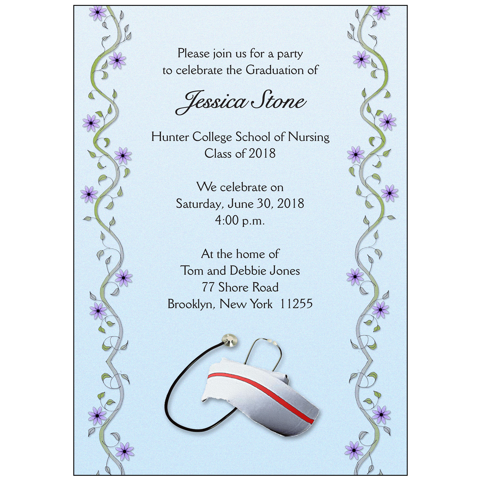 Free Printable Nursing Graduation Invitations