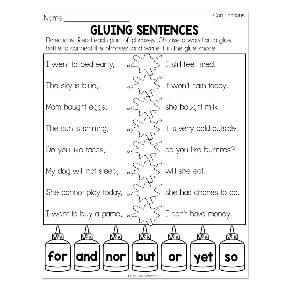 Printable Labeling Of Sentences Worksheets