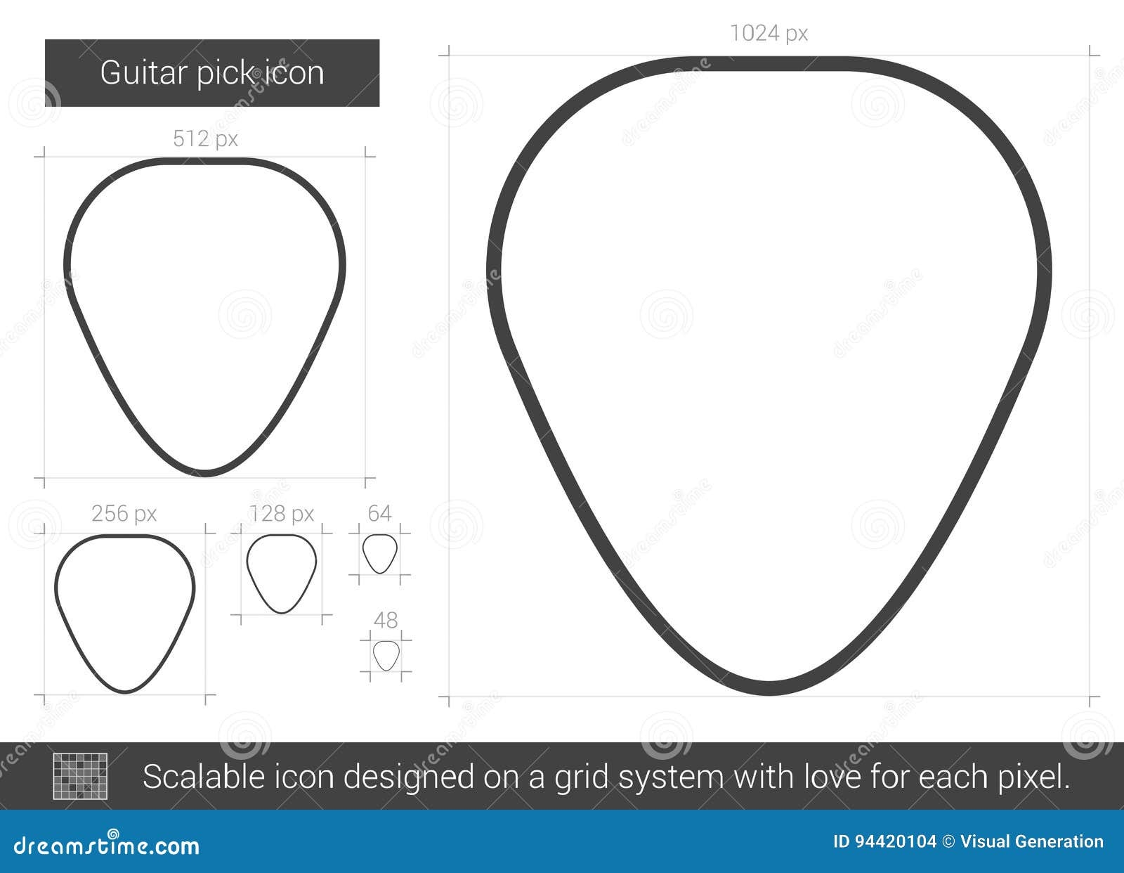 Guitar Pick Printable Template