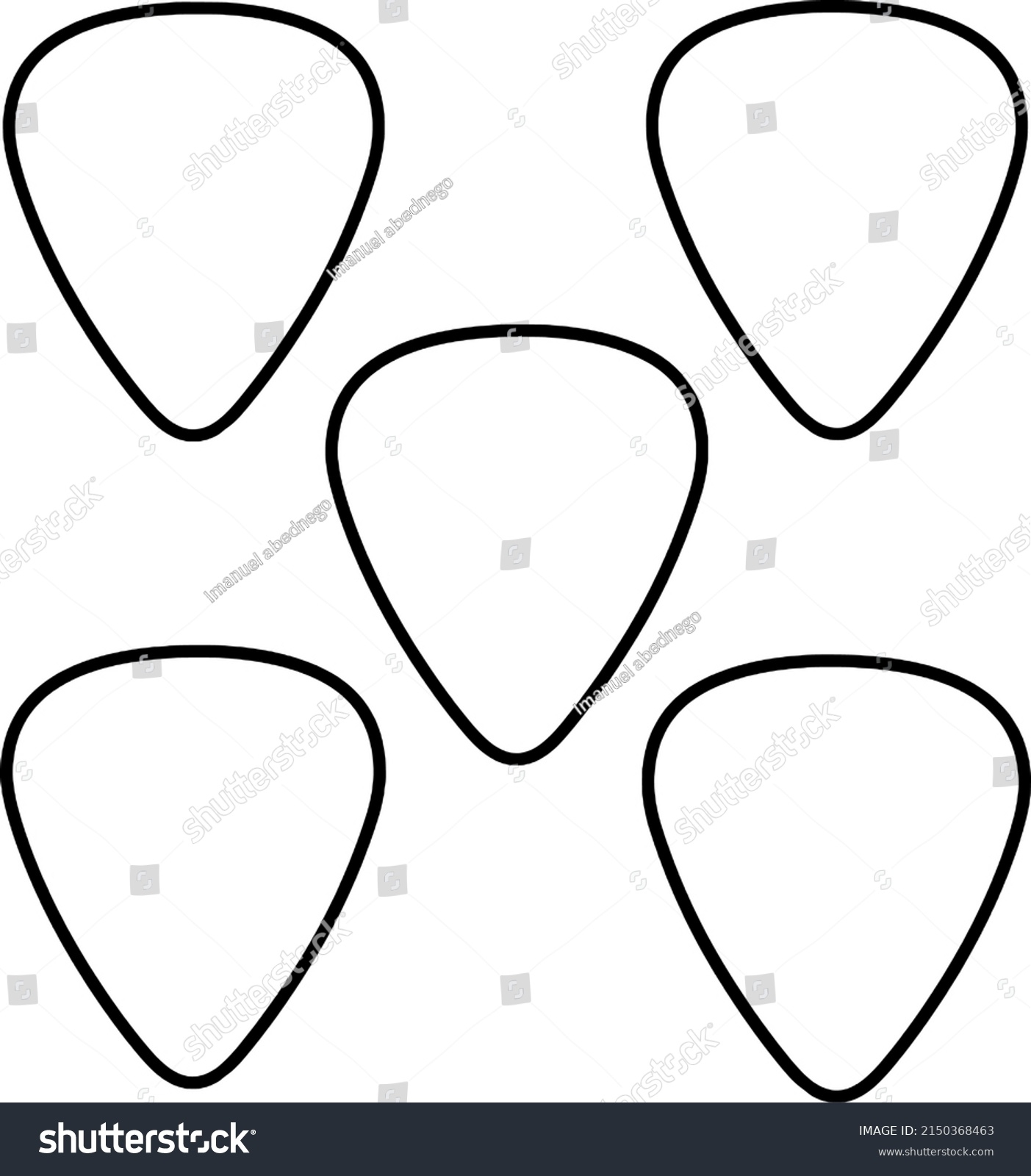 Guitar Pick Guitar Pick Tool Strumming Stock Vector Royalty Free 2150368463 Shutterstock