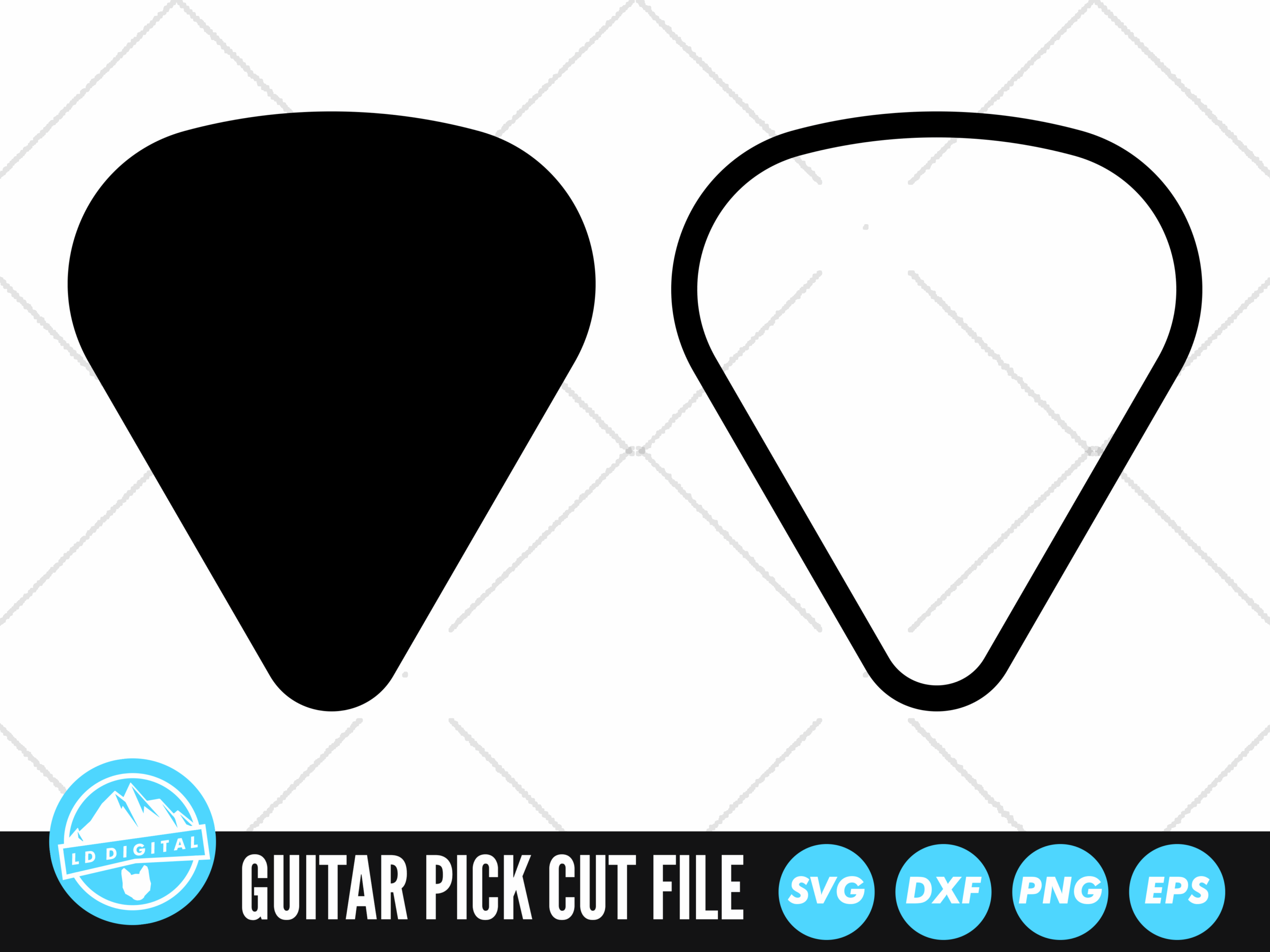 Guitar Pick SVG Guitar Cut File Acoustic Guitar SVG By LD Digital TheHungryJPEG