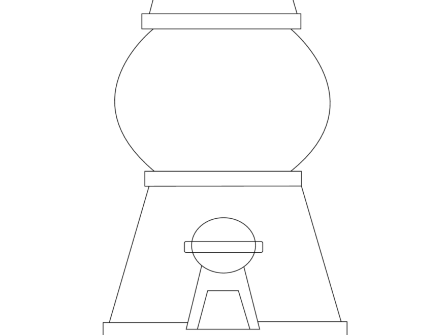 Gumball Machine Coloring Page