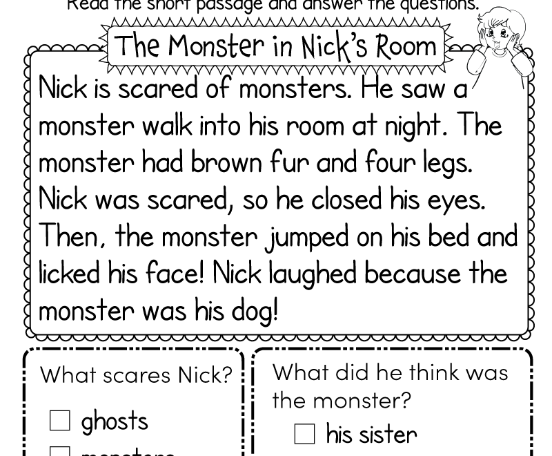 Halloween Reading Comprehension Worksheet Free Printable Digital PDF