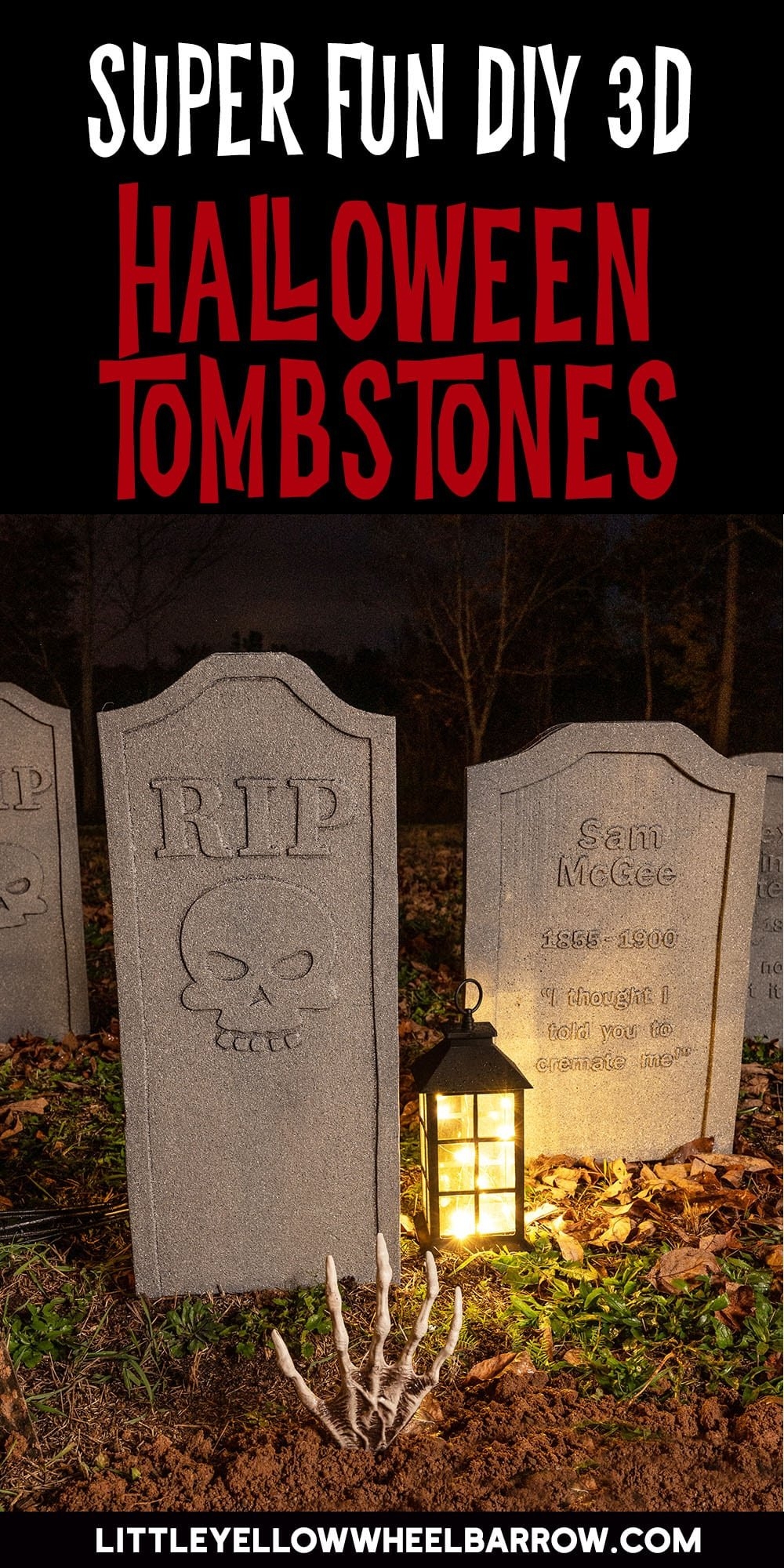 Halloween Tombstones Easy DIY Decorations
