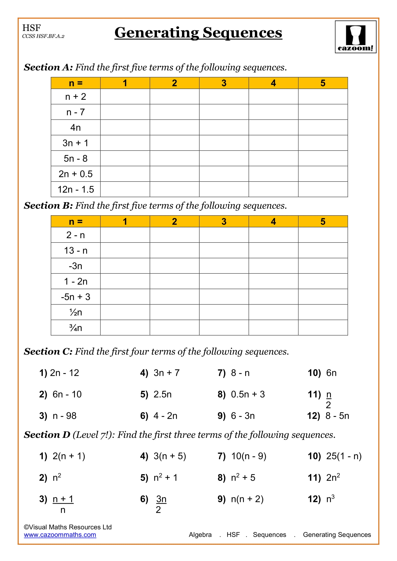 Free Printable Homeschool Math Worksheets