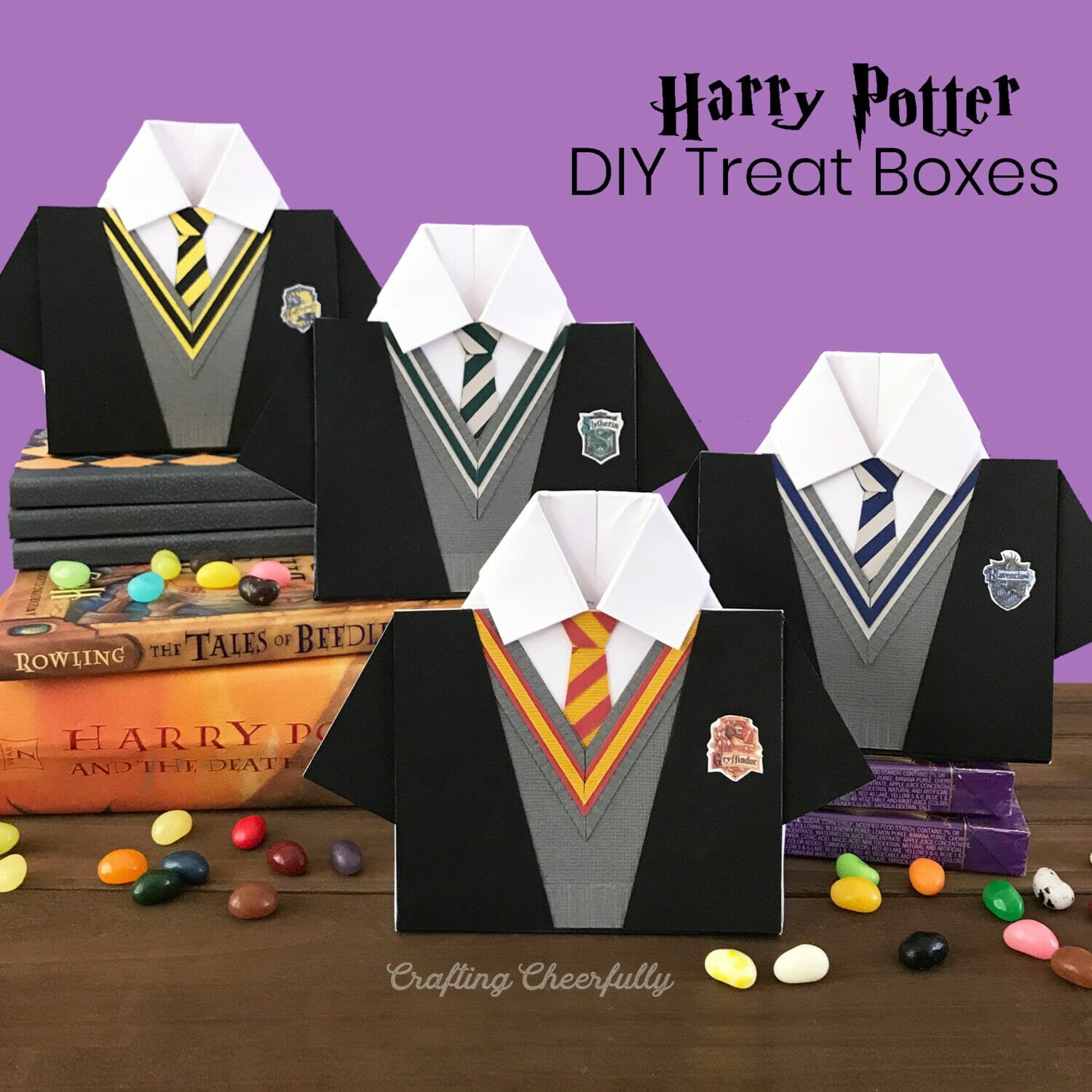 Hogwarts House Treat Boxes Crafting Cheerfully