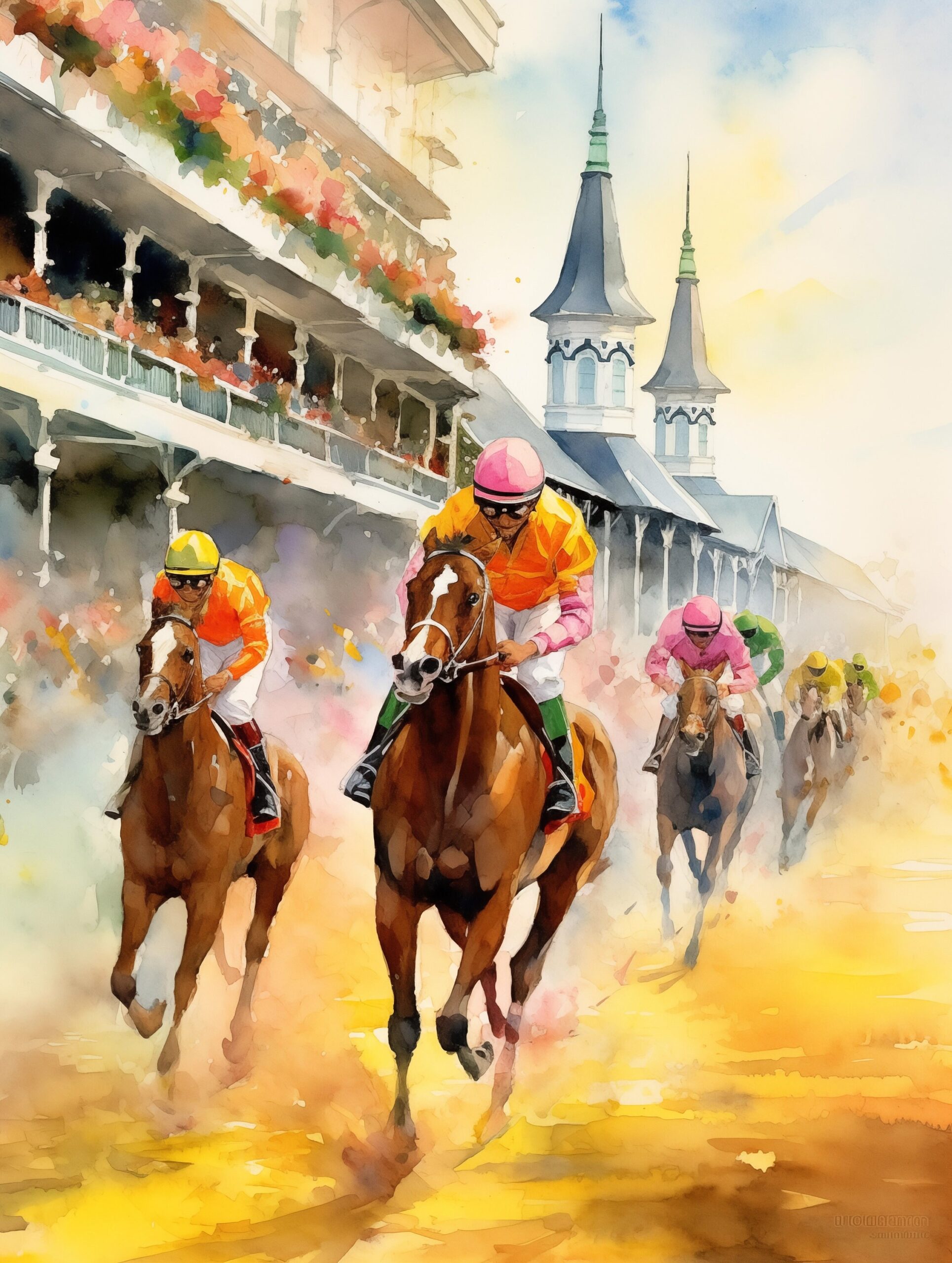 Horses Racing In Kentucky Derby Digital Download Etsy