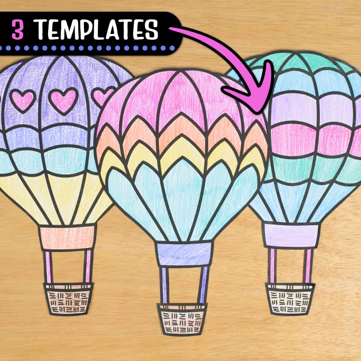 Printable Hot Air Balloon Template