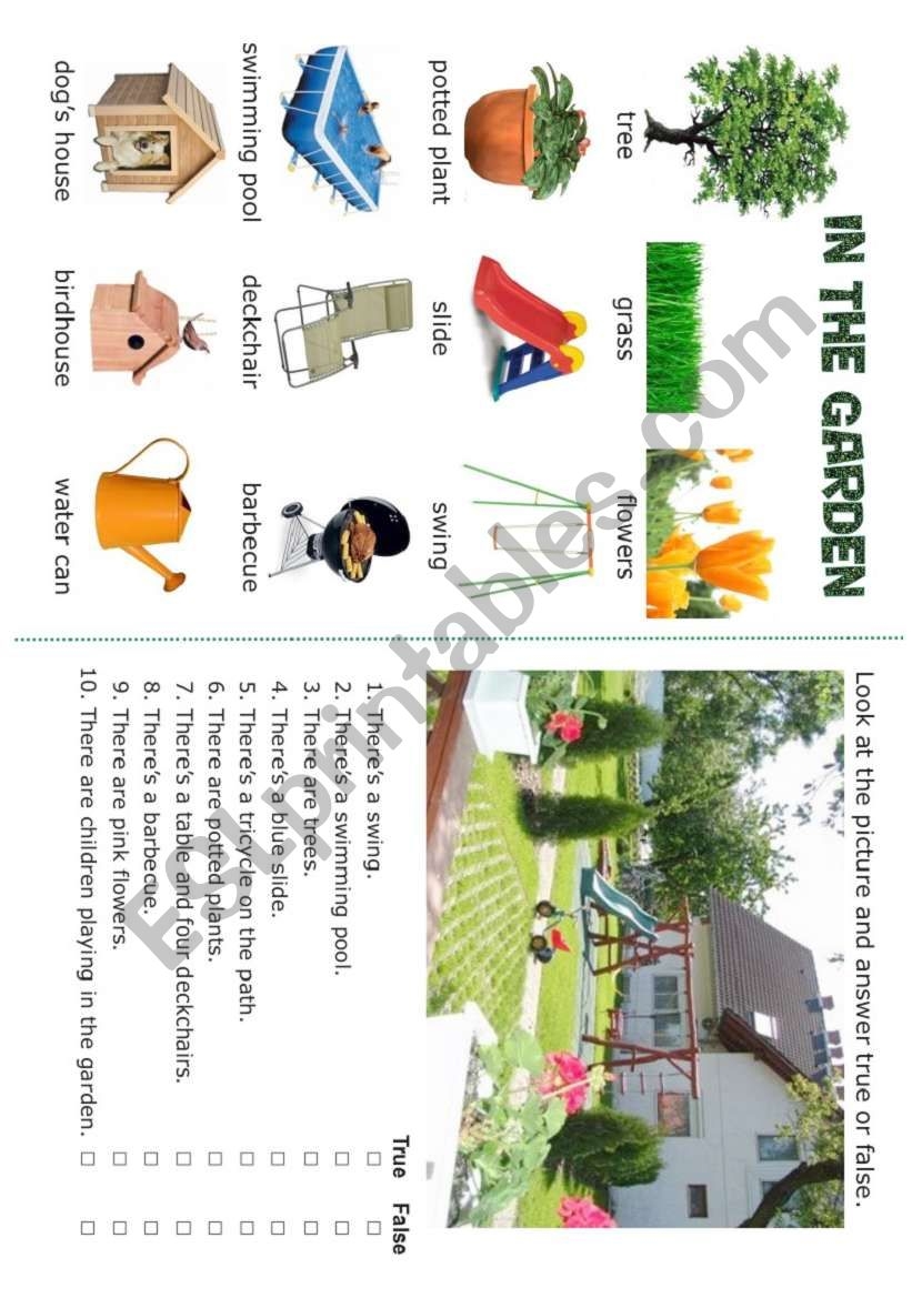 HOUSE In The Garden 5 5 ESL Worksheet By Robirimini