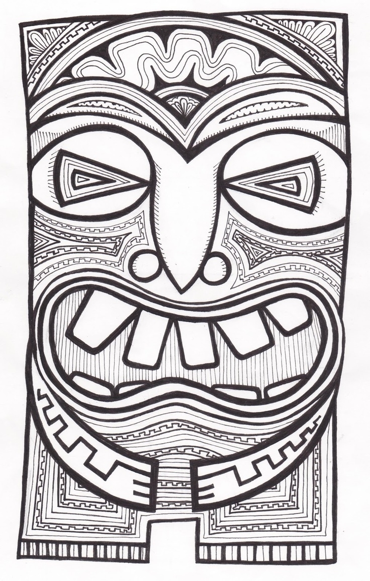 How To Draw A Tiki Head 