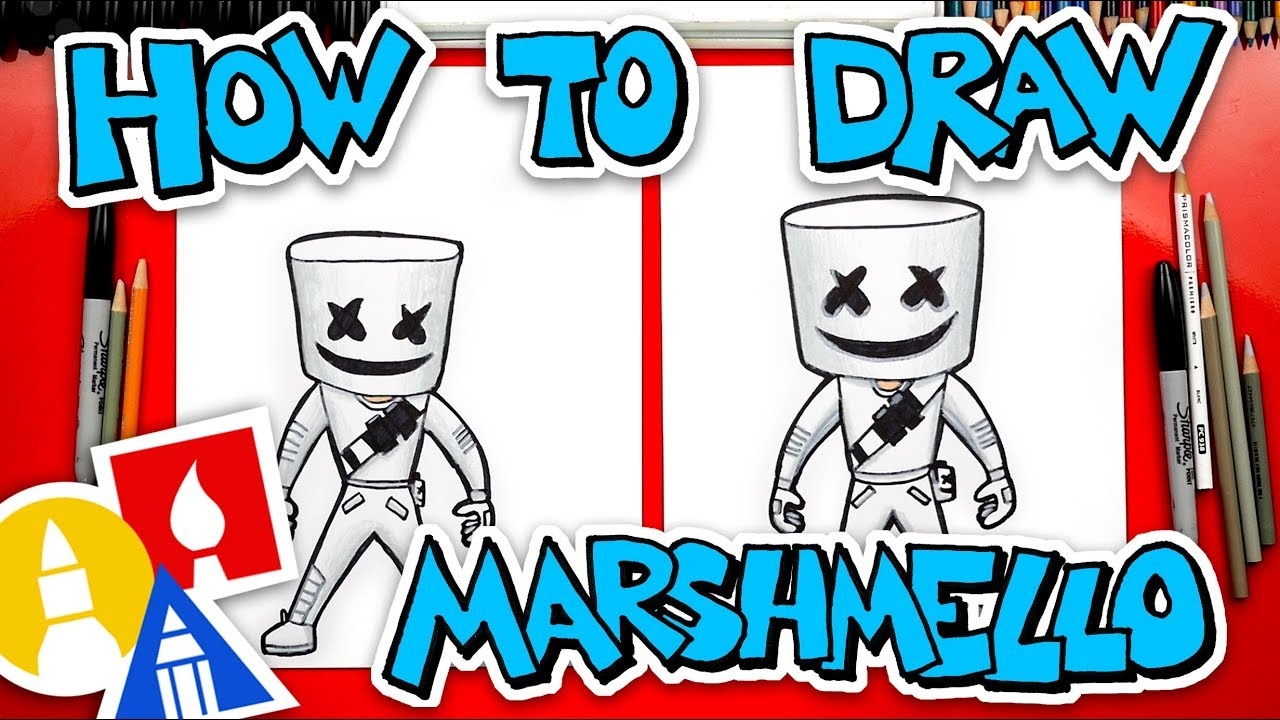 How To Draw Fortnite Marshmello Skin YouTube
