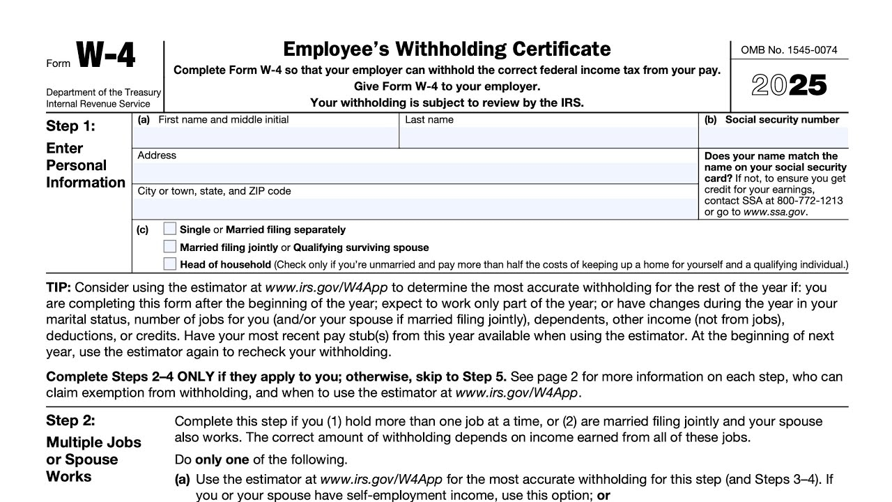 Free Printable 2025 Federal Tax Forms