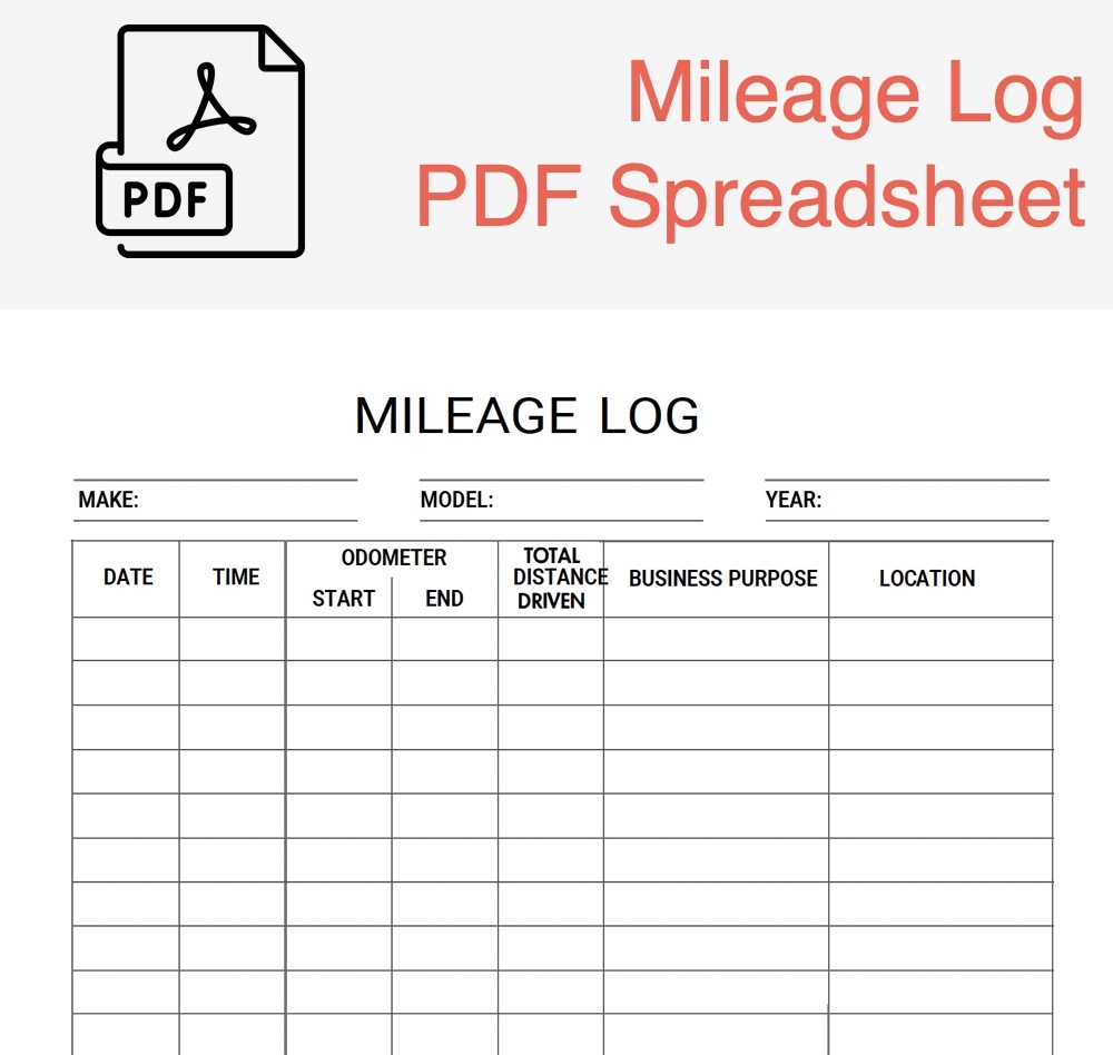 Free Printable Printable Mileage Log