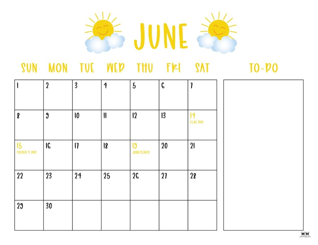 Printable Monthly Calendar 2025 With Holidays