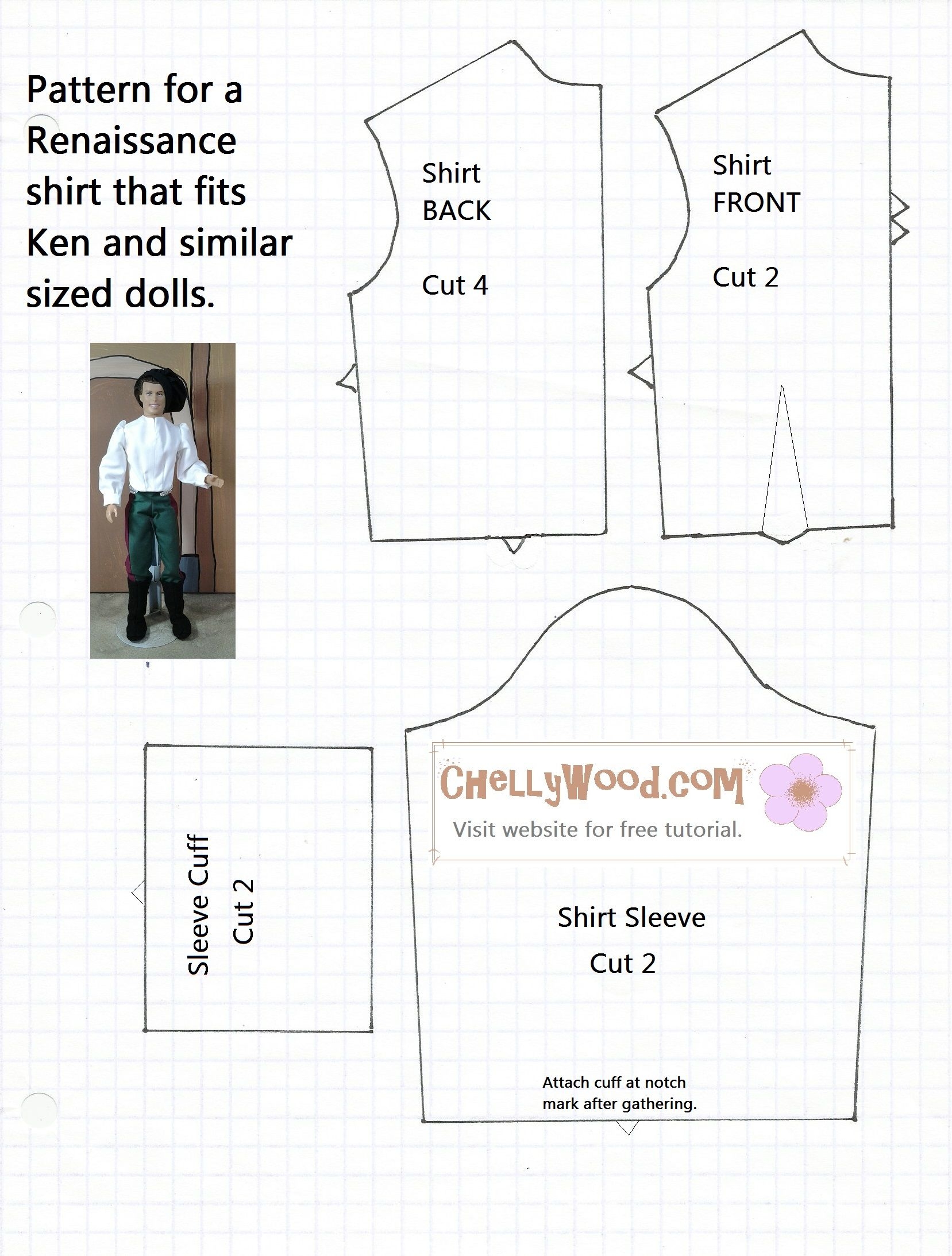 Printable Pattern For Action Figure Shirt