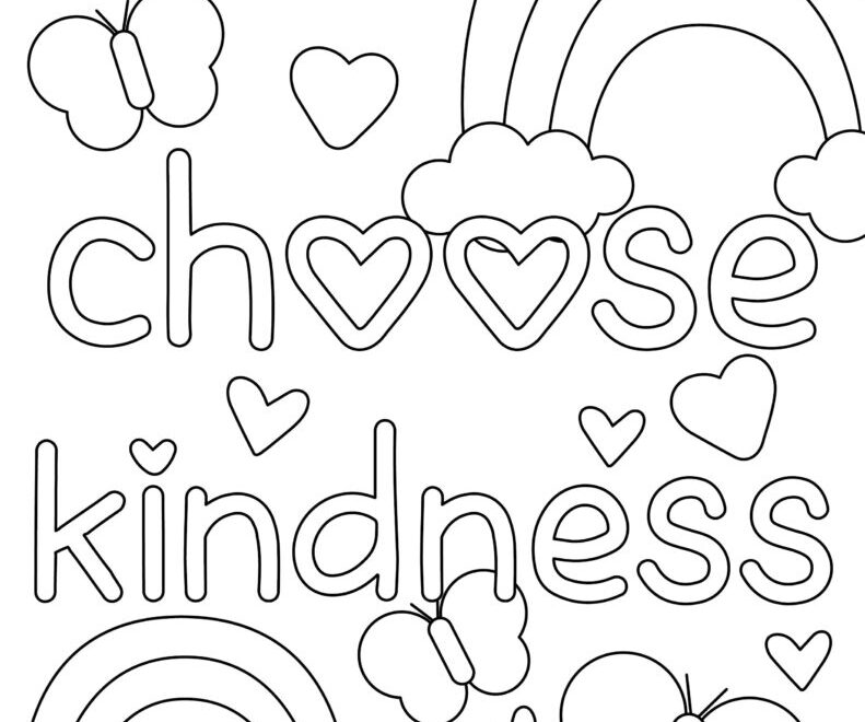Kindness Coloring Pages 45 FREE Pages Printabulls