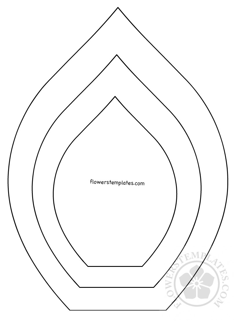 Large Blooms Lotus Petals Template Flowers Templates