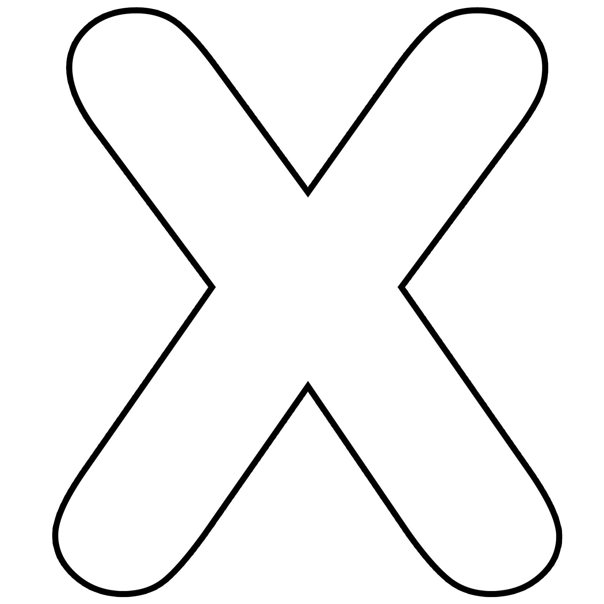 Letter X Template 2 Great Letter X Template Ideas That You Can Share With Your Friends Template Printable Postcard Template Alphabet Templates