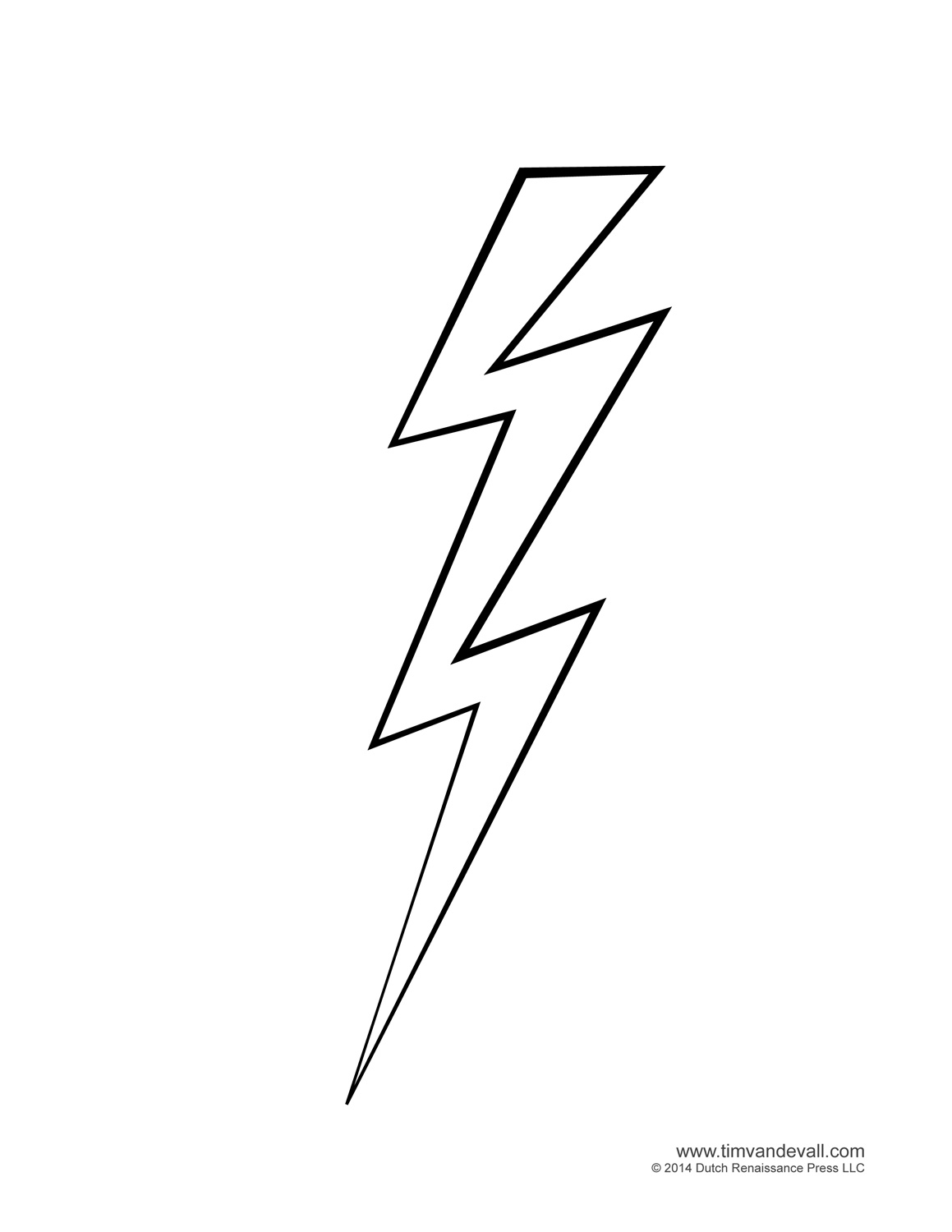 Lightning Bolt Template Tim s Printables