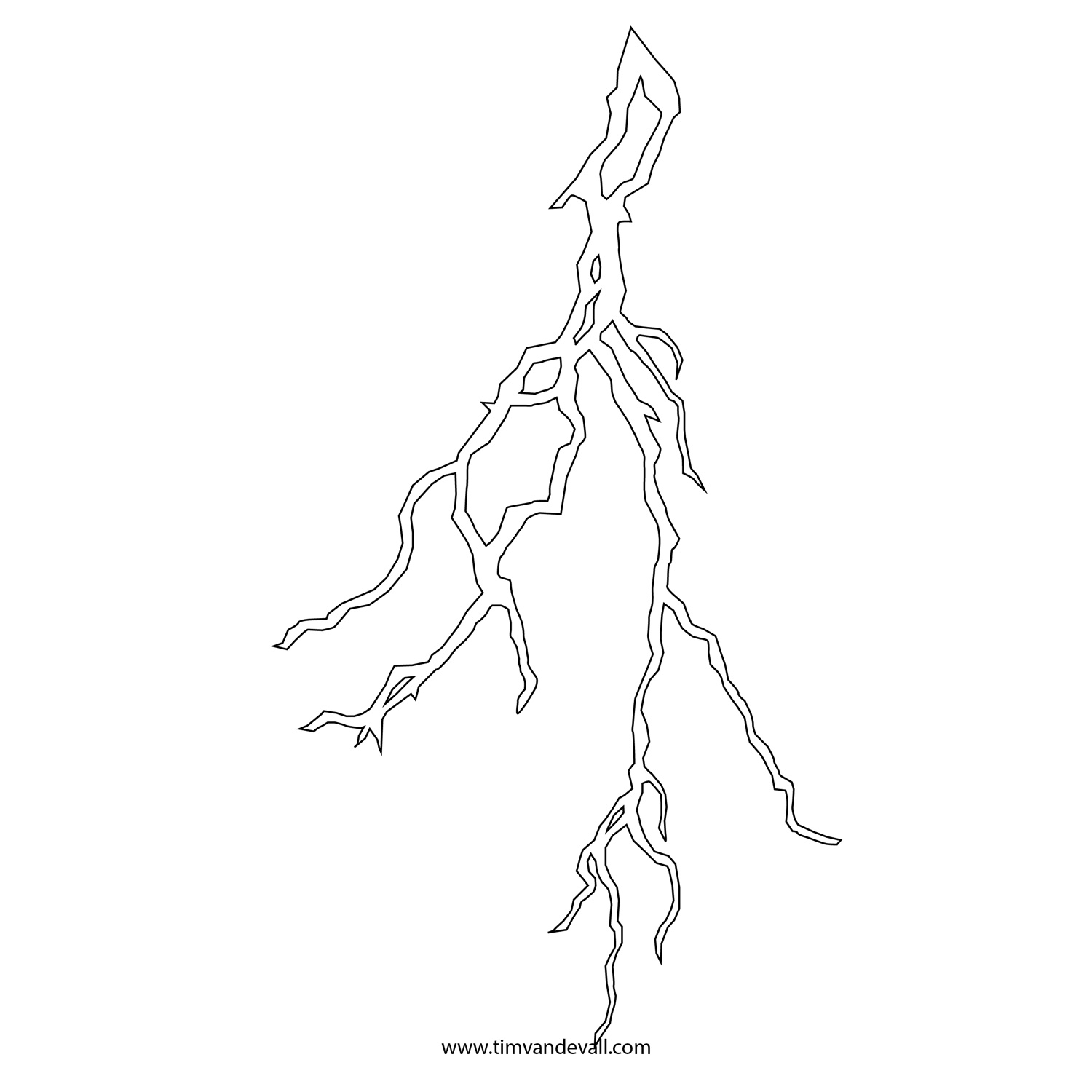 Lightning outline Tim s Printables