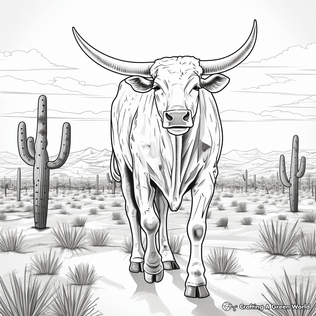 Longhorn Coloring Pages Free Printable 