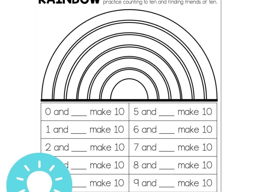 Lucky To Learn Math 1st Grade Lesson 2 6 Friends Of Ten Mini Lesson Friends Of Ten Rainbow Lucky Little Learners