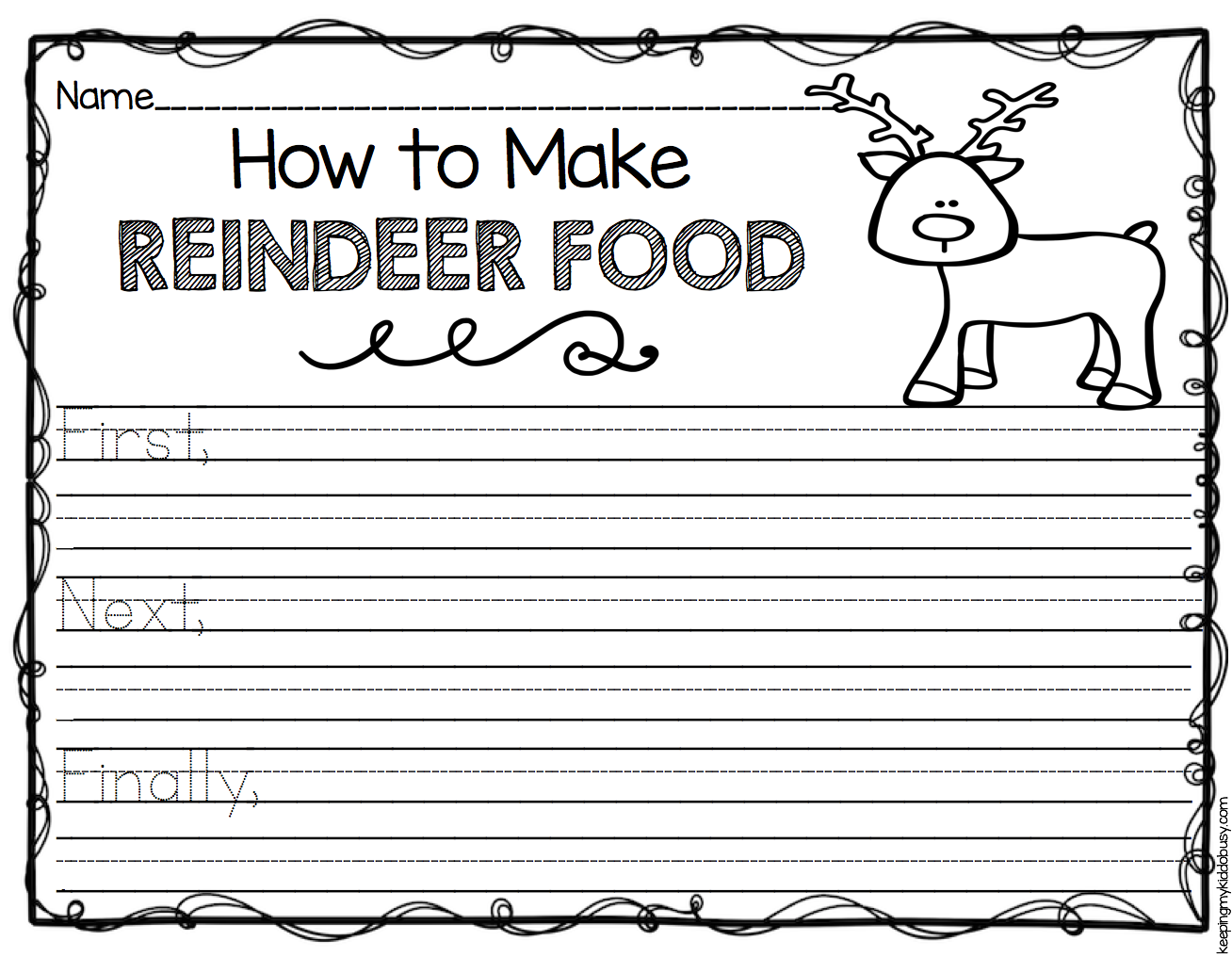 Magical Reindeer Food FREEBIE Keeping My Kiddo Busy