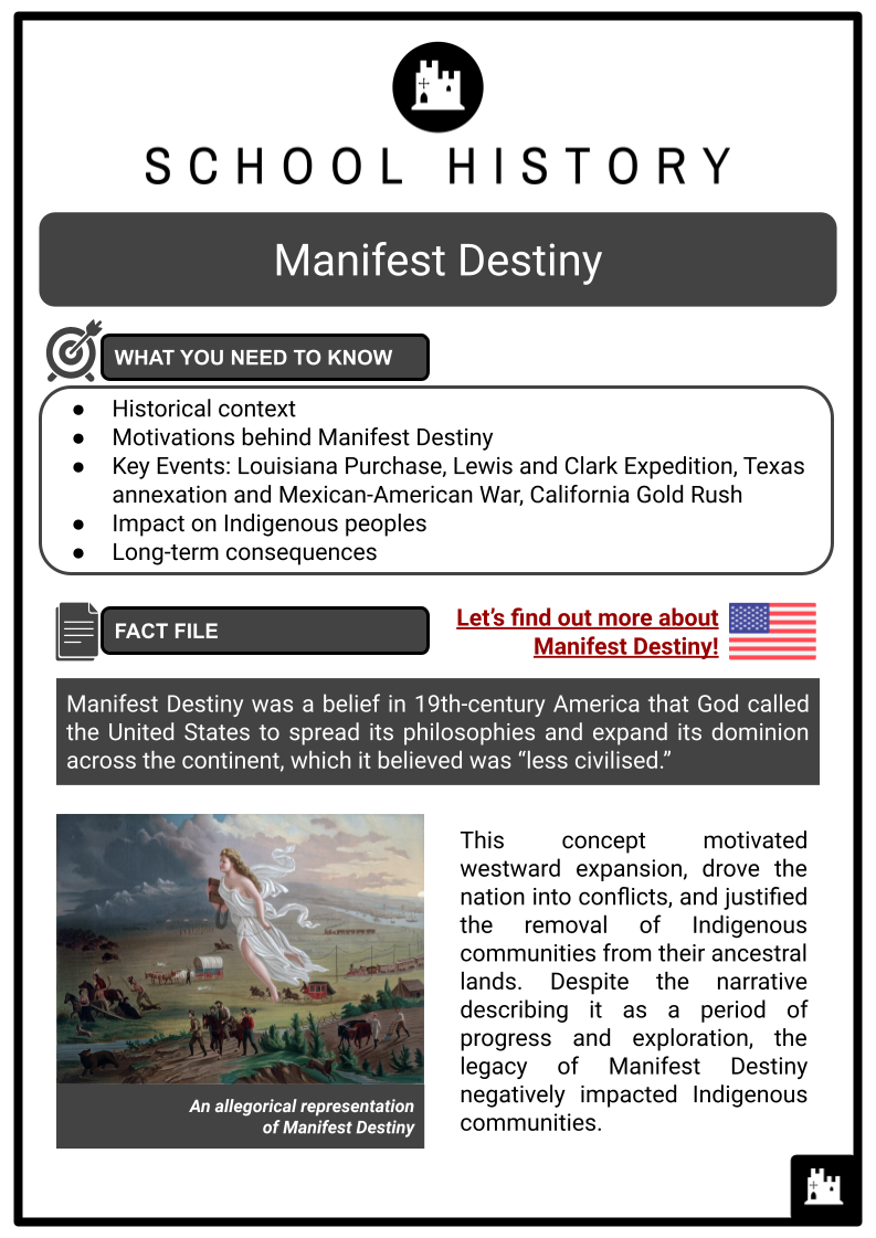 Manifest Destiny Printable Worksheets