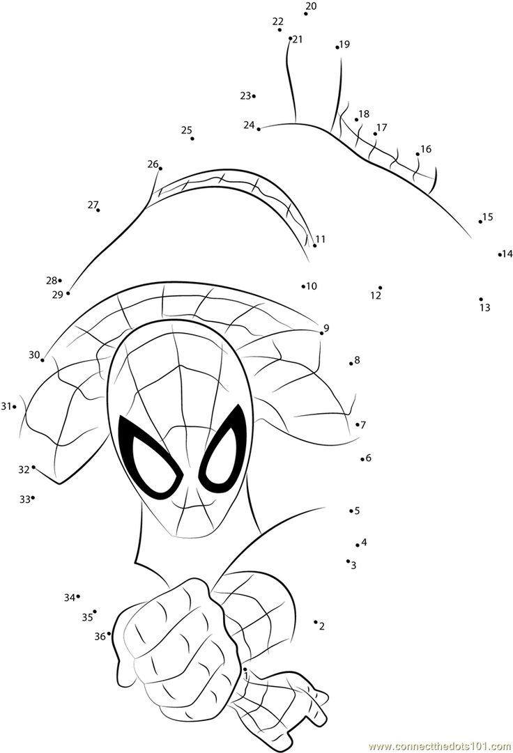 Spiderman Color By Number Printables