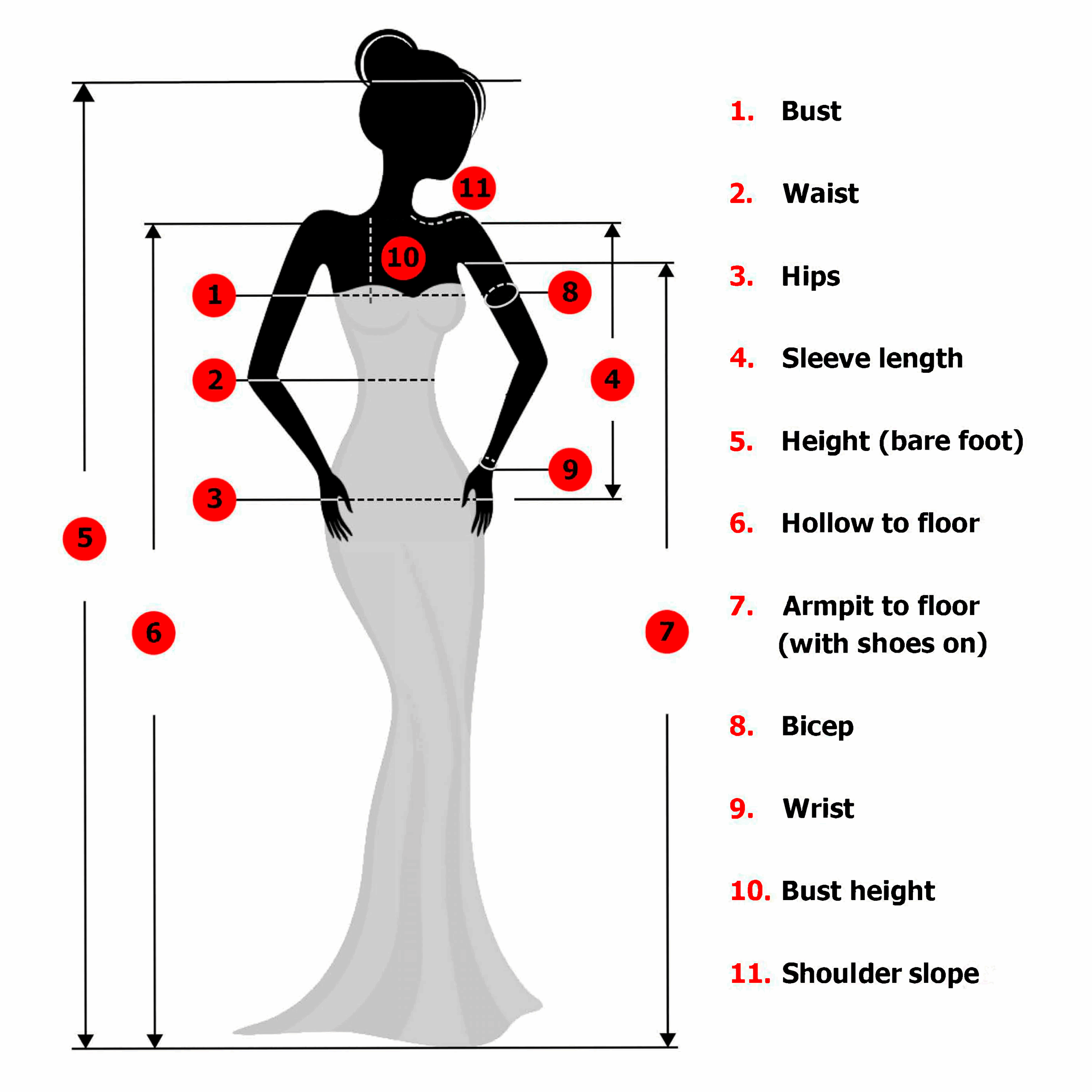 Measurement Guide NY City Bride