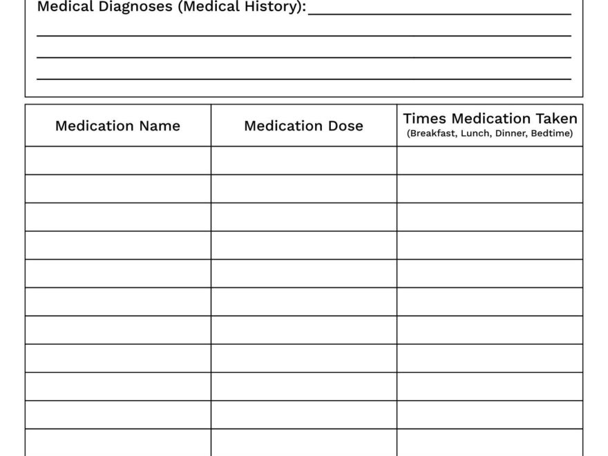 Medical Binder 10 Free PDF Printables Printablee