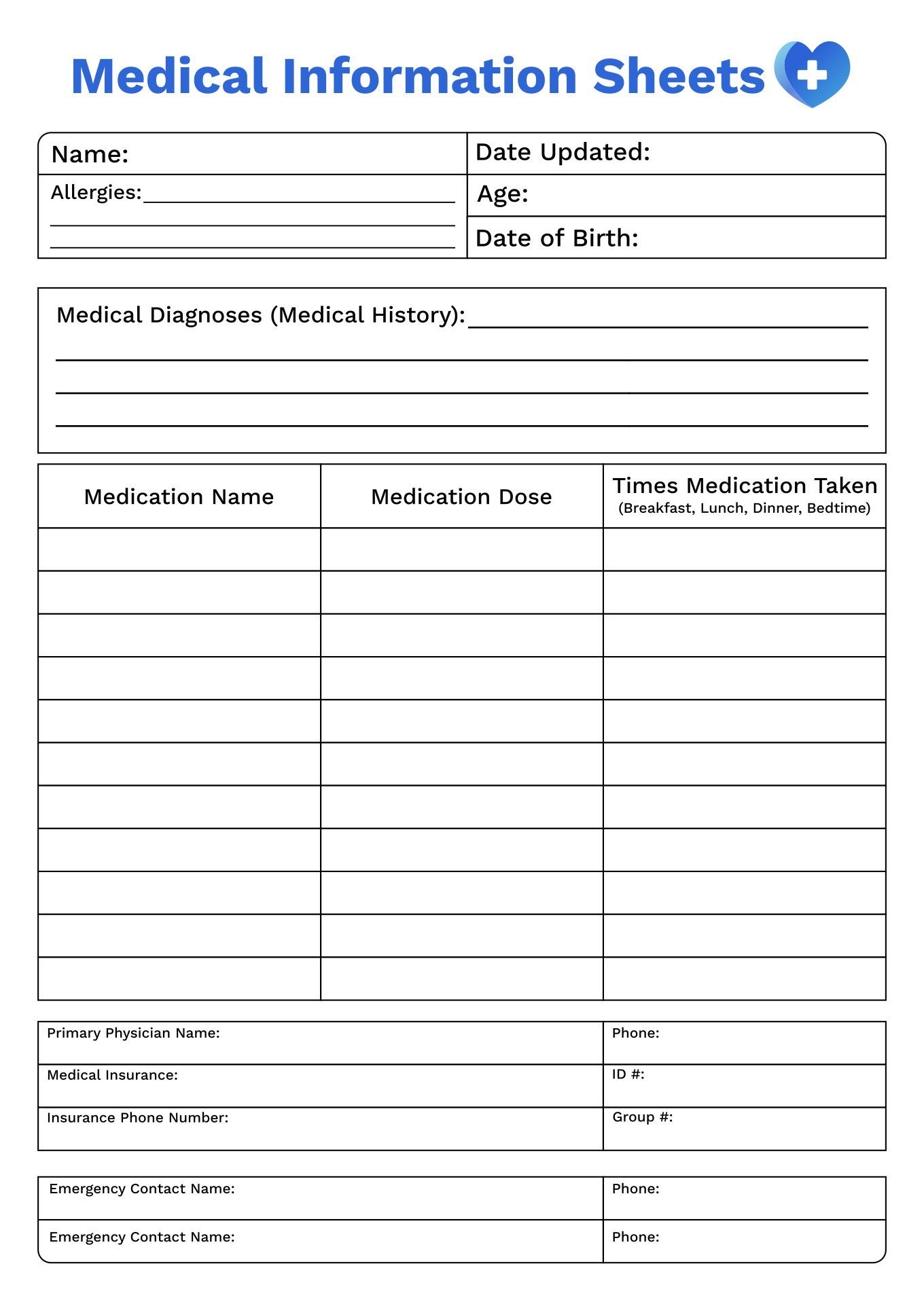 Medical Binder 10 Free PDF Printables Printablee