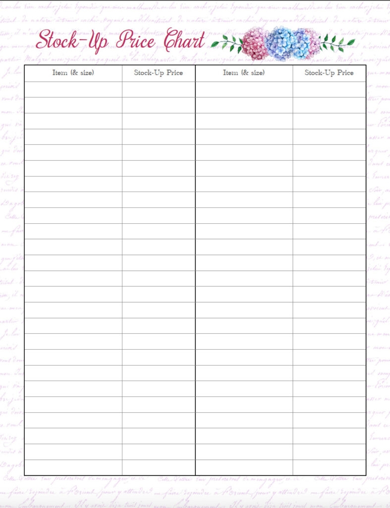 Free Printable Substitution Menu Blank