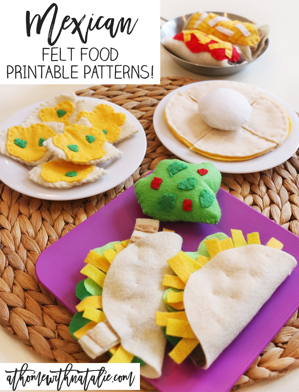 Mexican Felt Food Printable Patterns At Home With Natalie